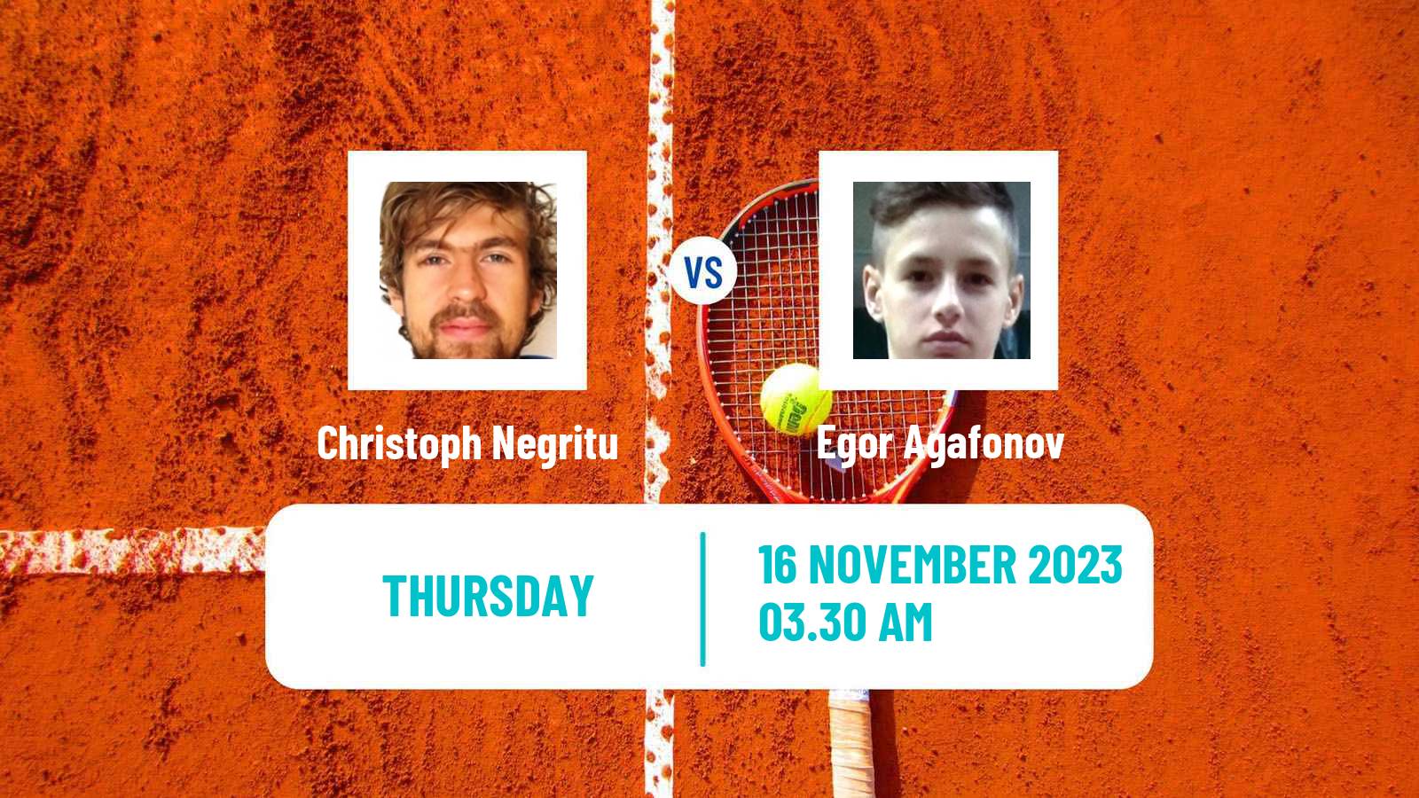 Tennis ITF M15 Monastir 46 Men Christoph Negritu - Egor Agafonov