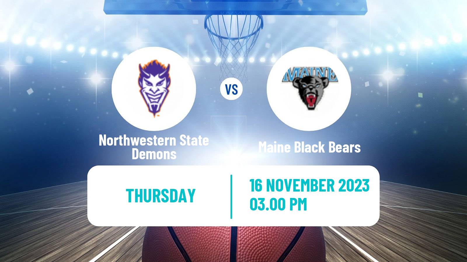 Basketball NCAA College Basketball Northwestern State Demons - Maine Black Bears