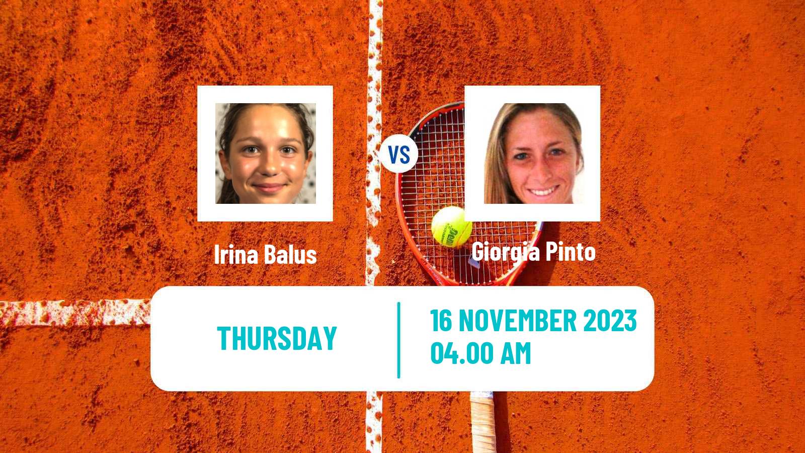 Tennis ITF W15 Antalya 18 Women Irina Balus - Giorgia Pinto