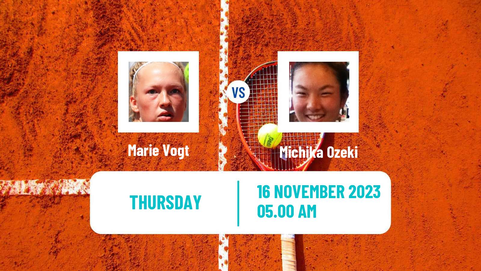 Tennis ITF W15 Monastir 40 Women Marie Vogt - Michika Ozeki