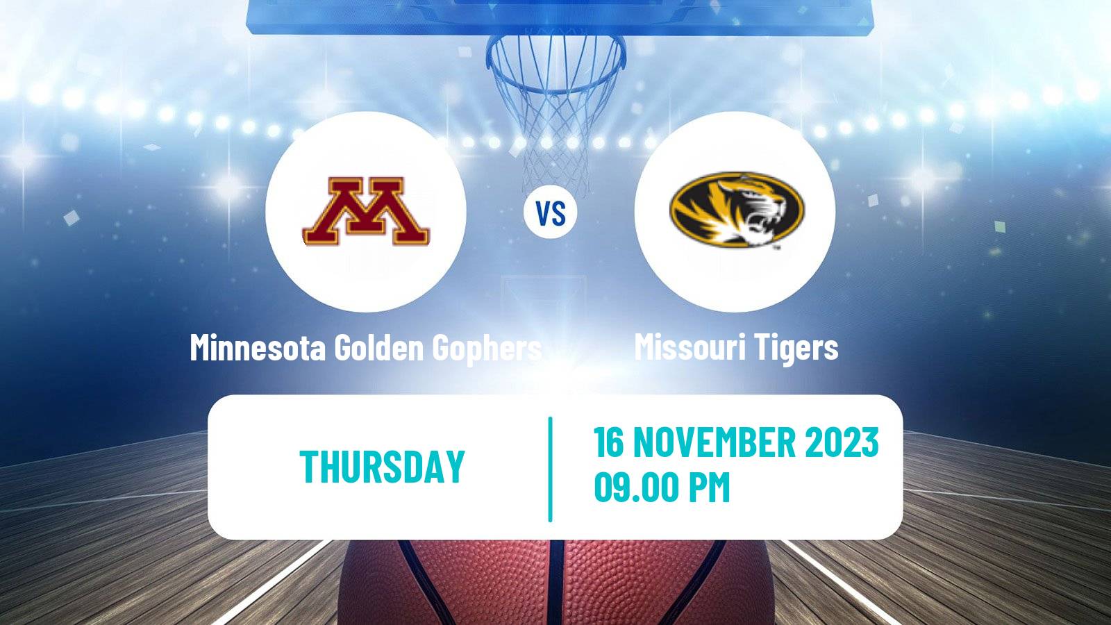 Basketball NCAA College Basketball Minnesota Golden Gophers - Missouri Tigers
