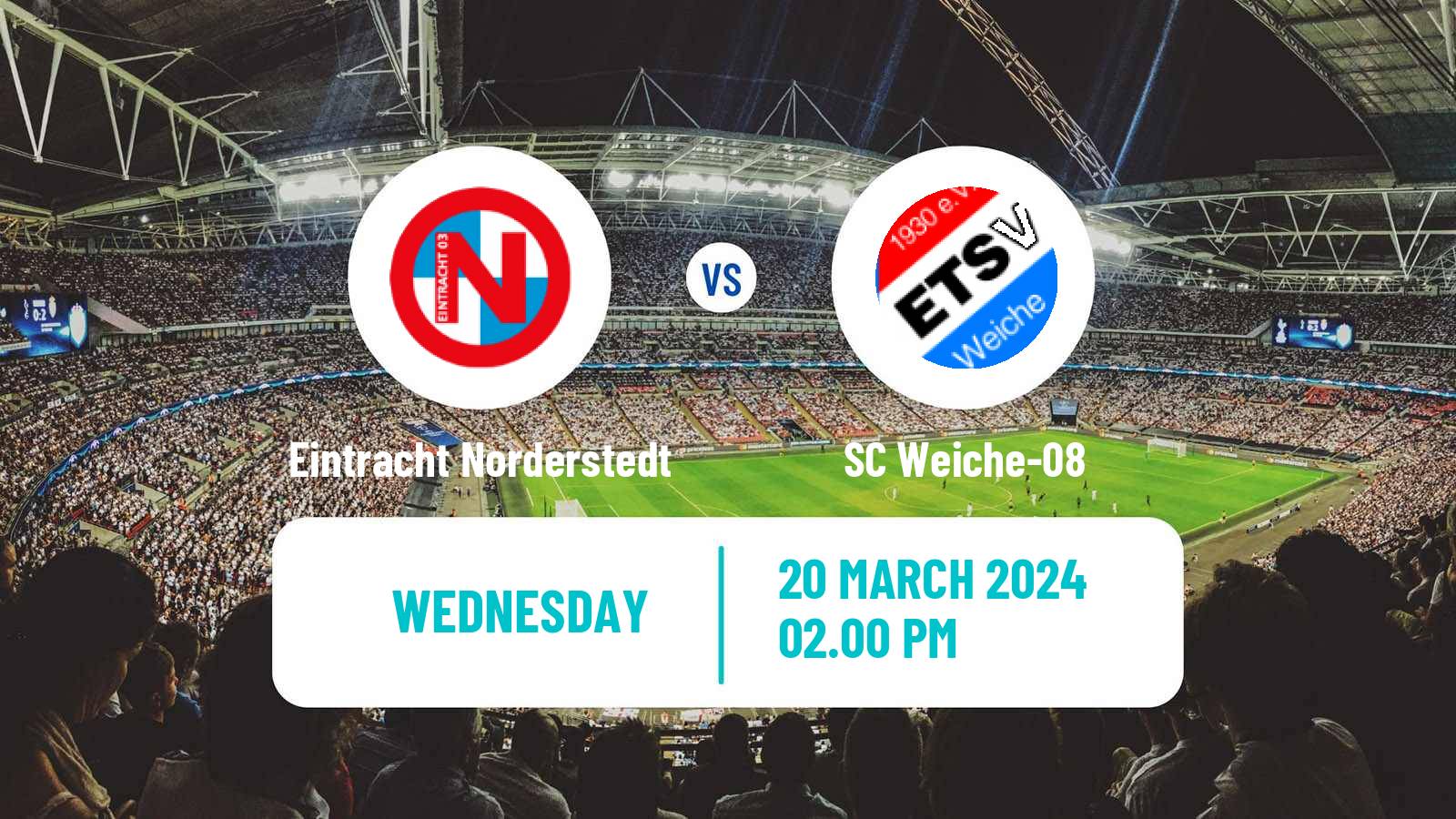 Soccer German Regionalliga North Eintracht Norderstedt - SC Weiche-08