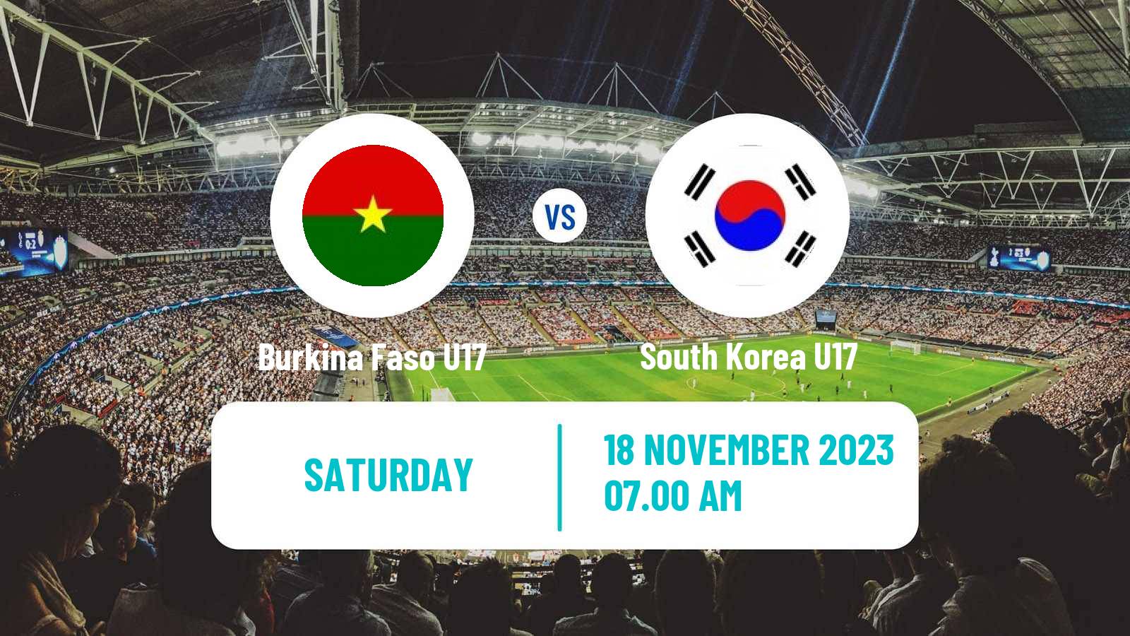 Soccer FIFA World Cup U17 Burkina Faso U17 - South Korea U17