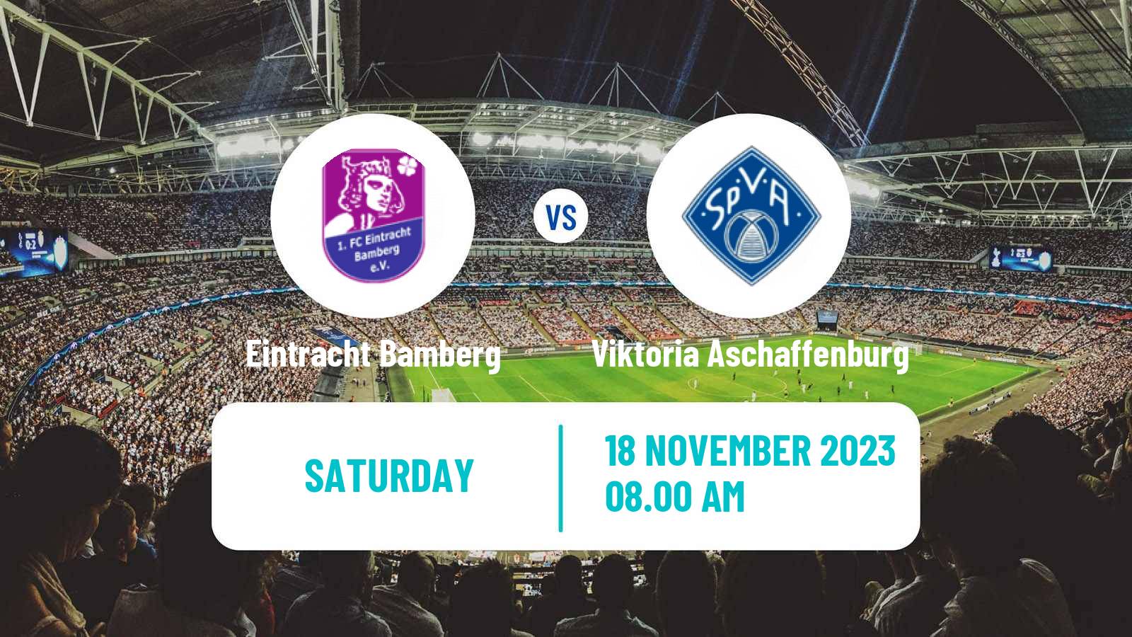 Soccer German Regionalliga Bayern Eintracht Bamberg - Viktoria Aschaffenburg