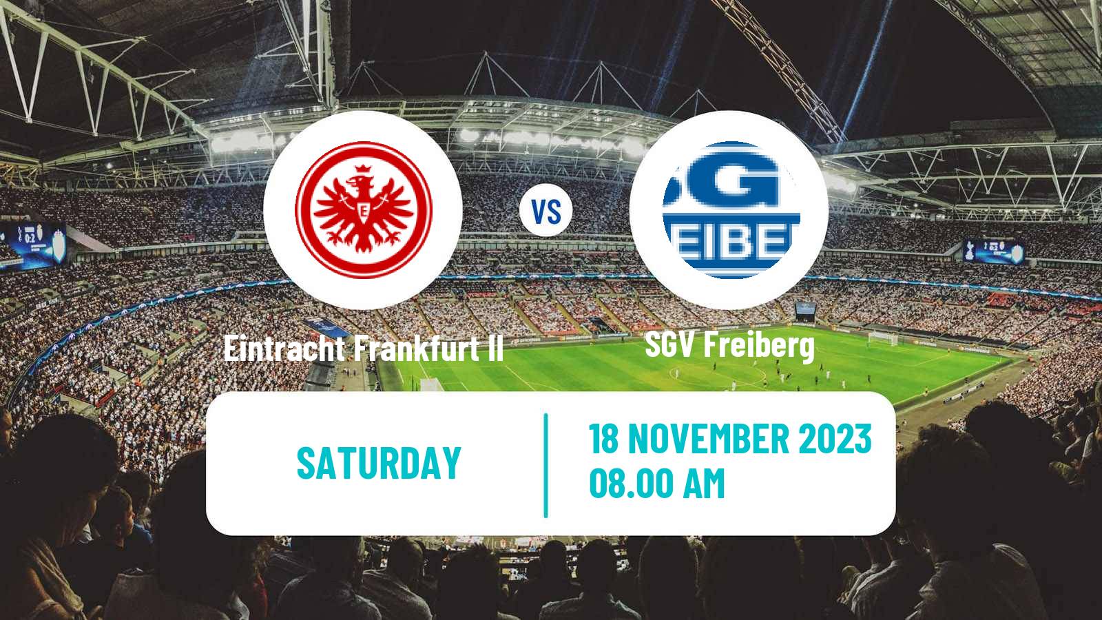 Soccer German Regionalliga Sudwest Eintracht Frankfurt II - Freiberg