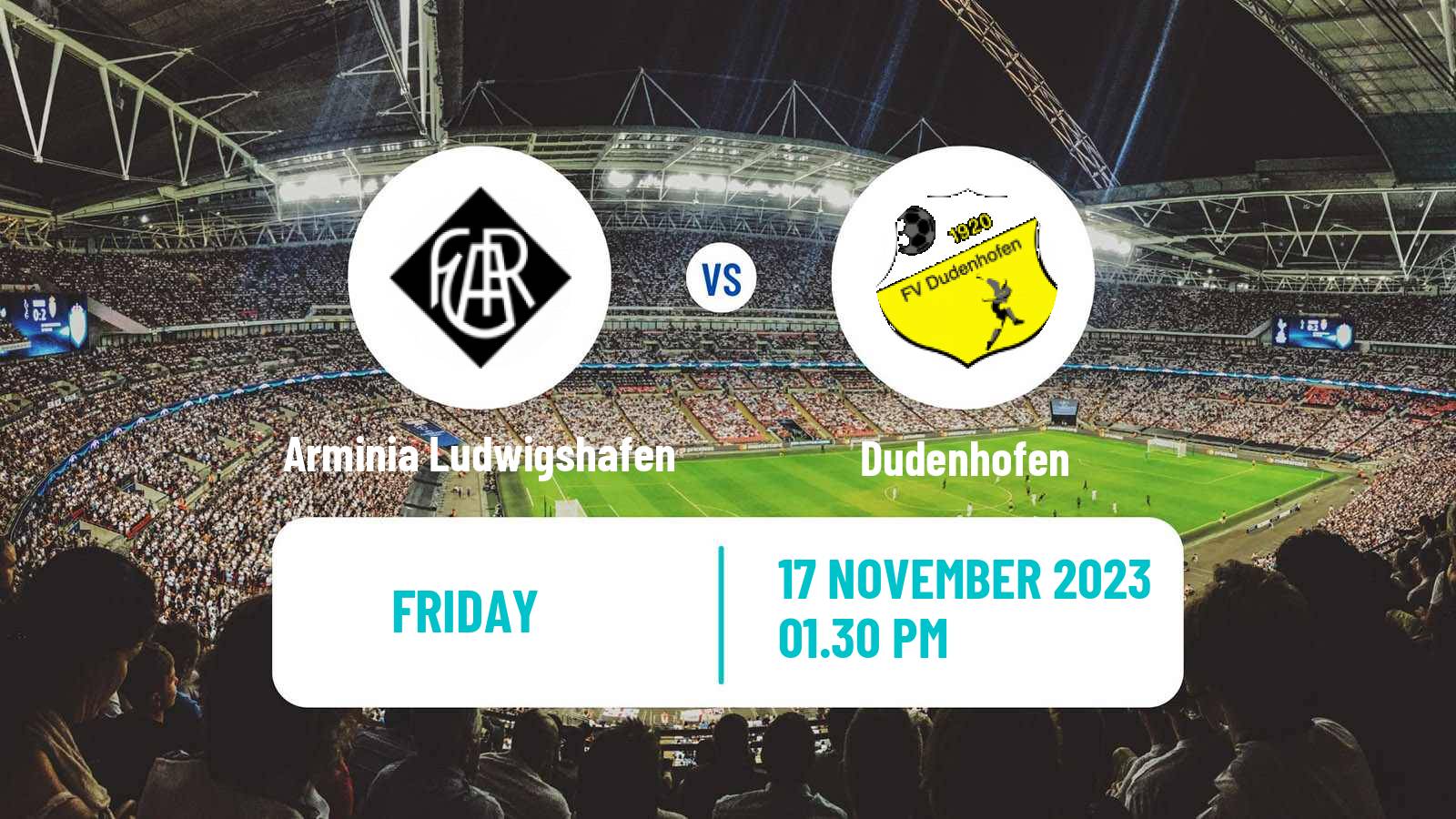 Soccer German Oberliga Rheinland-Pfalz/Saar Arminia Ludwigshafen - Dudenhofen