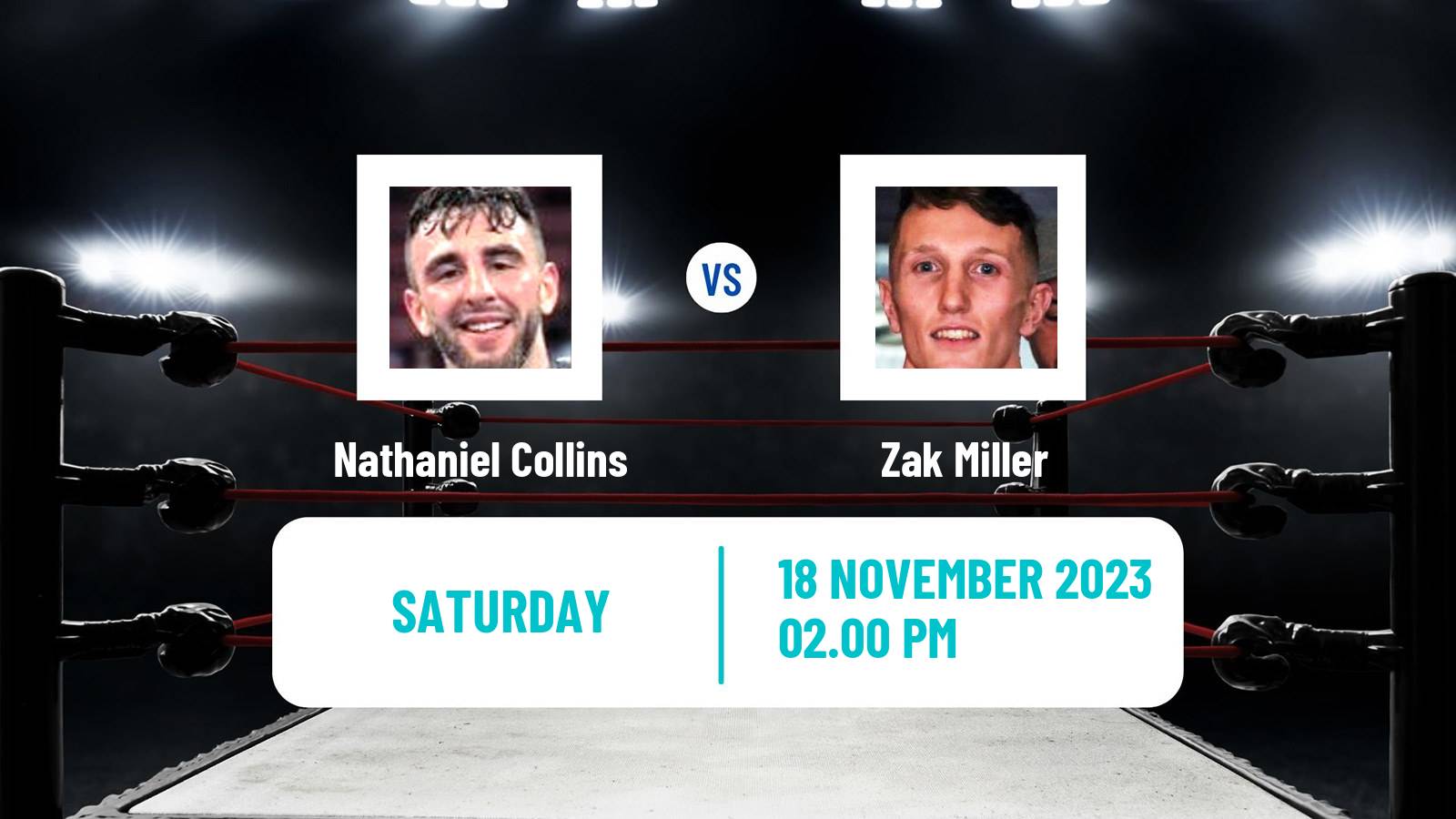 Boxing Featherweight British And Commonwealth Titles Men Nathaniel Collins - Zak Miller