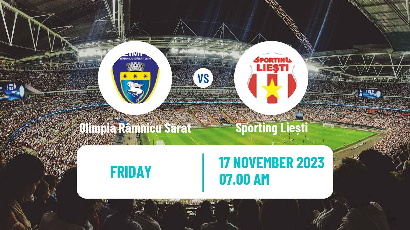 Soccer Romanian Liga 3 - Seria 2 Olimpia Râmnicu Sărat - Sporting Liești