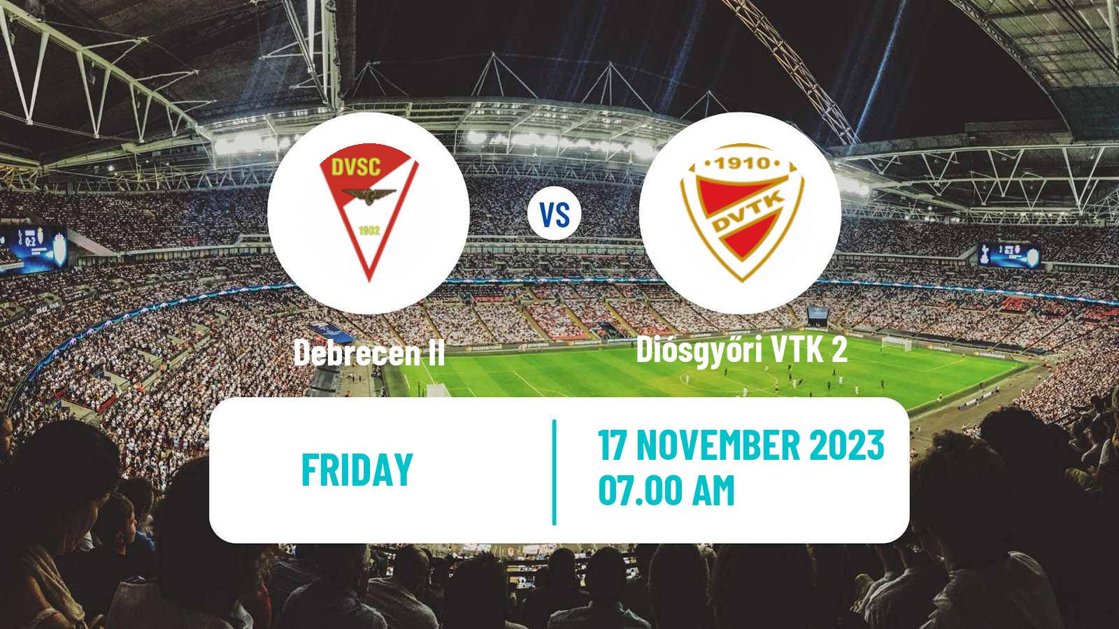 Soccer Hungarian NB III Northeast Debrecen II - Diósgyőri VTK 2