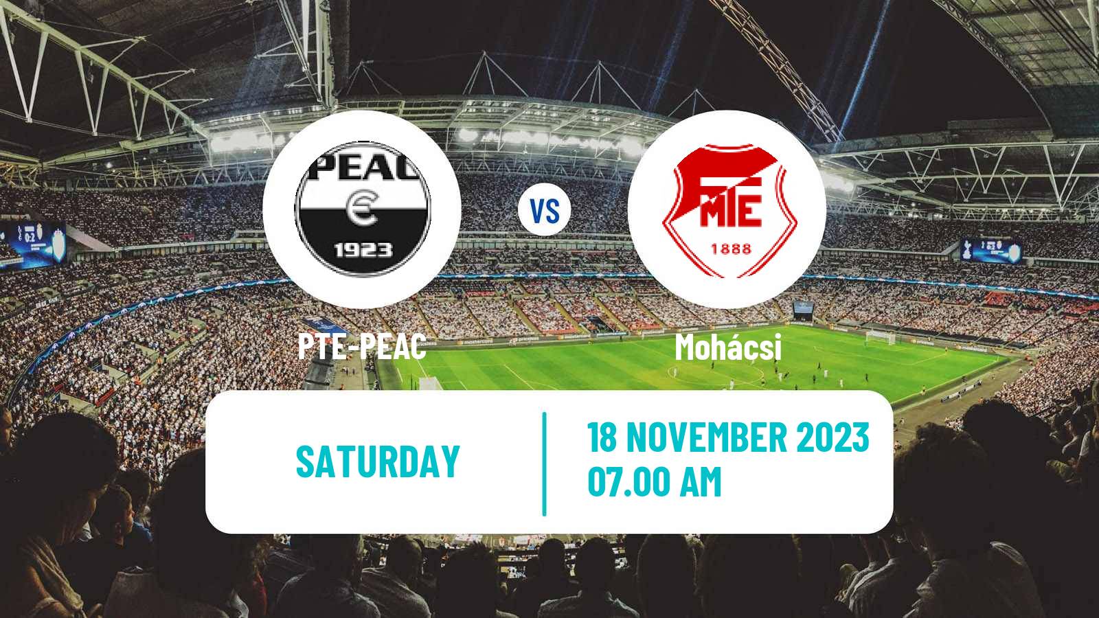 Soccer Hungarian NB III Southwest PTE-PEAC - Mohácsi