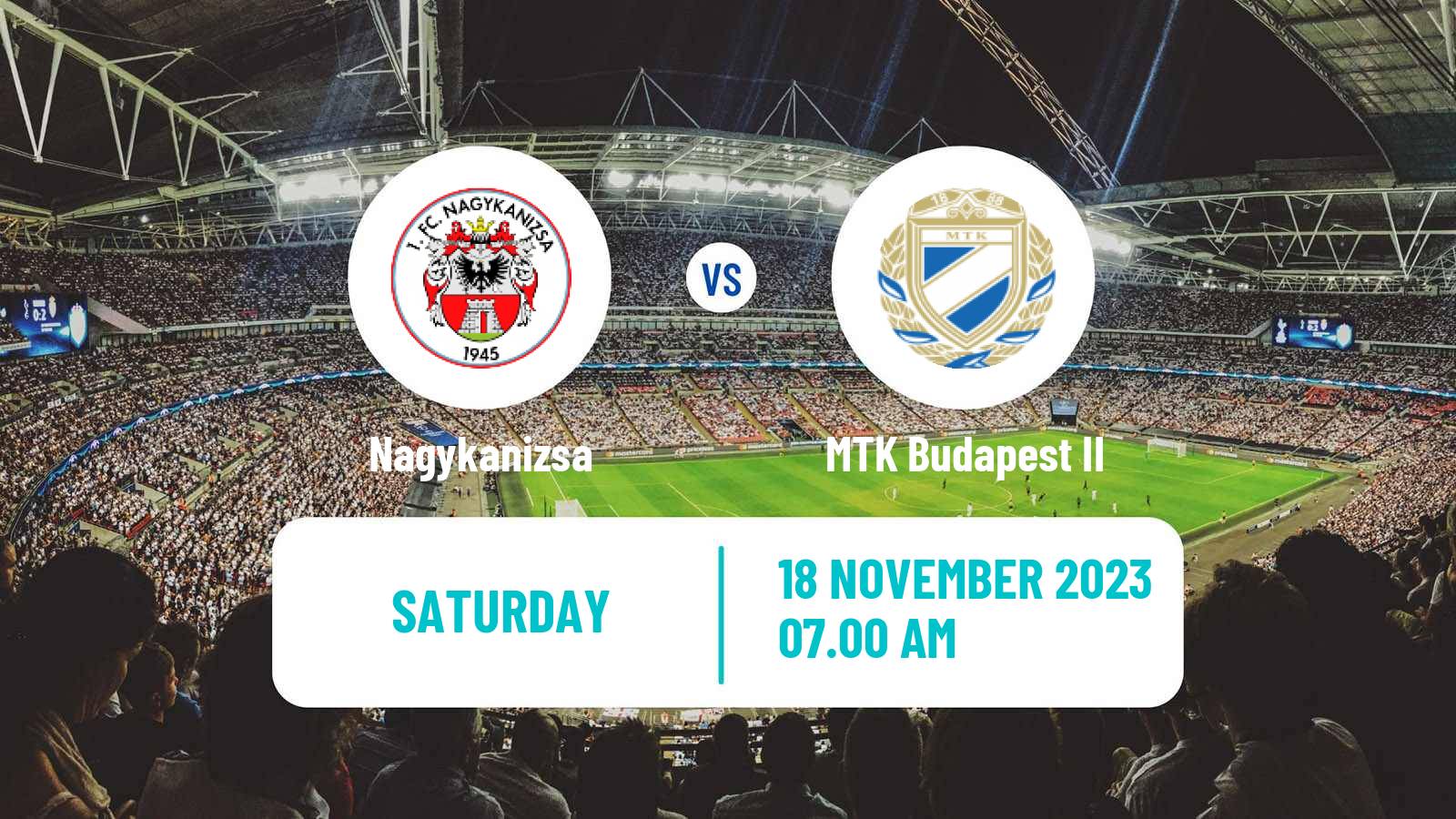 Soccer Hungarian NB III Southwest Nagykanizsa - MTK Budapest II