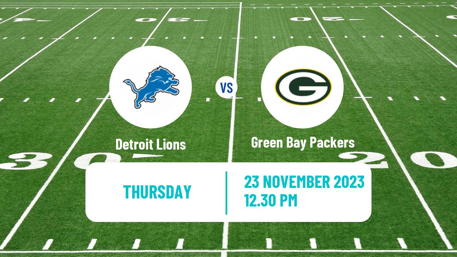 American football NFL Detroit Lions - Green Bay Packers