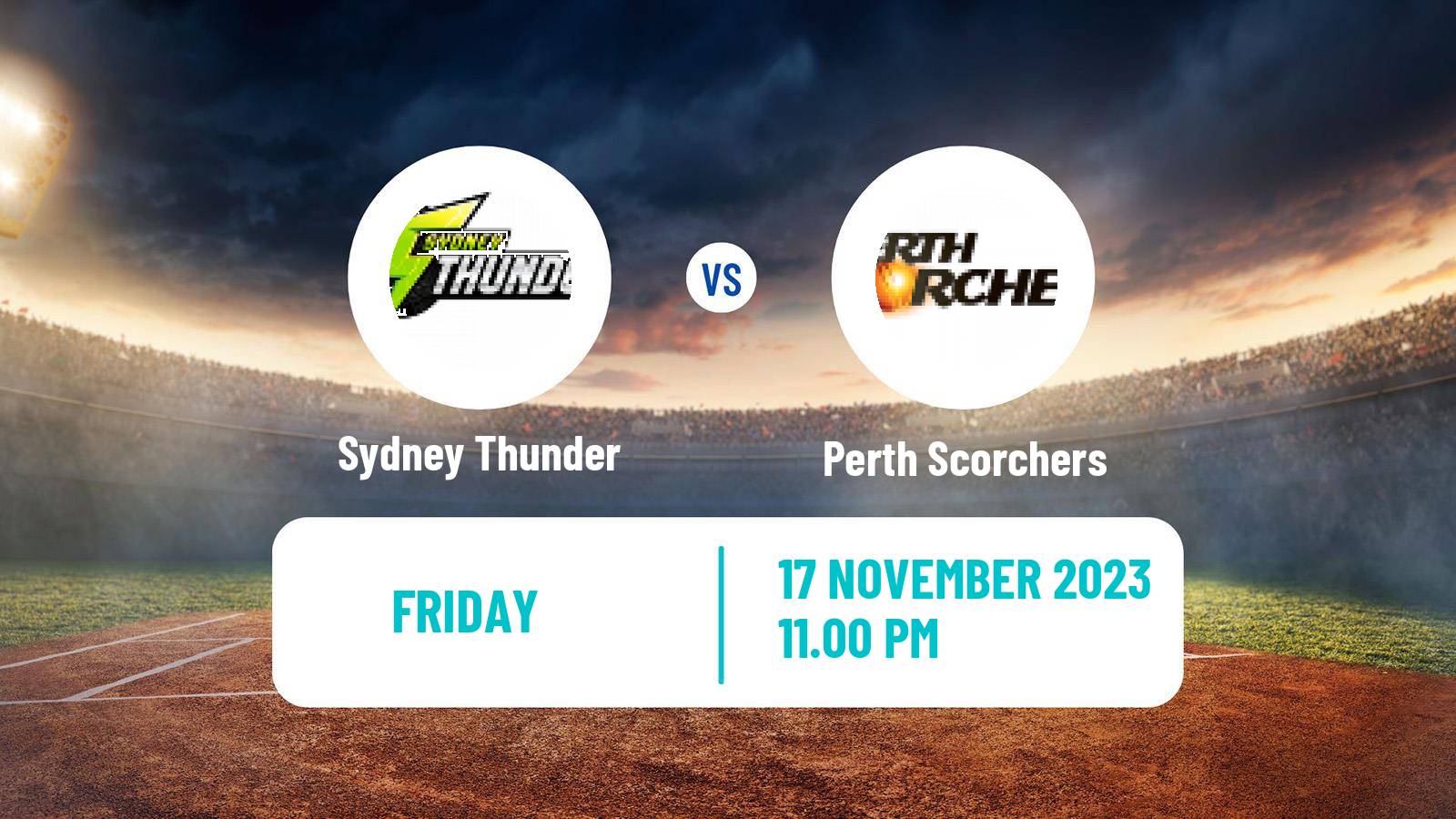 Cricket Australian Big Bash T20 Women Sydney Thunder - Perth Scorchers