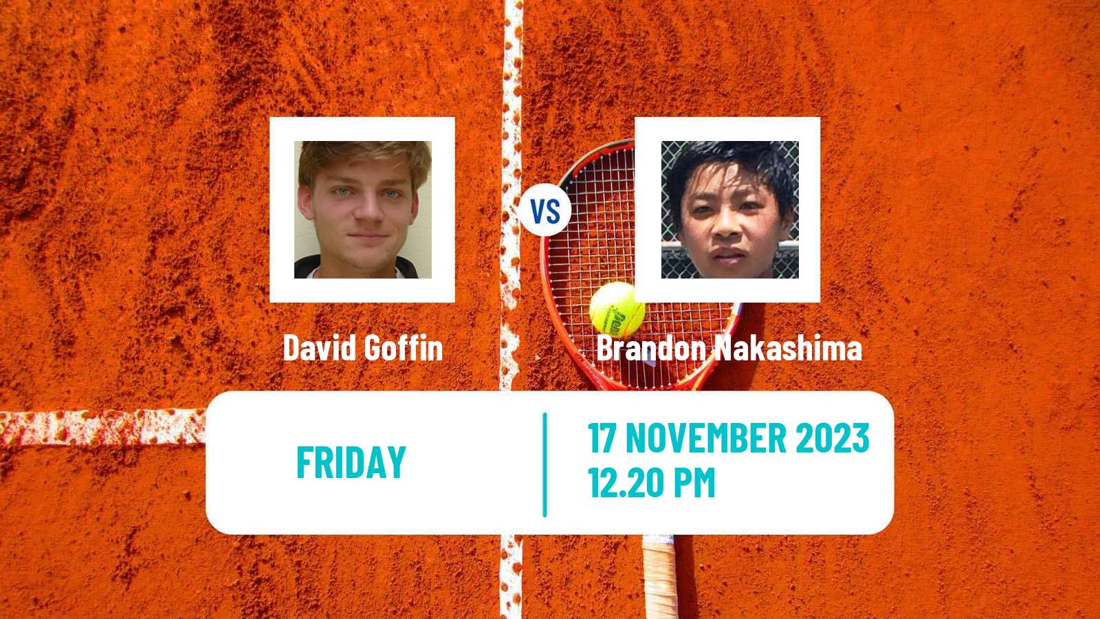 Tennis Danderyd Challenger Men 2023 David Goffin - Brandon Nakashima