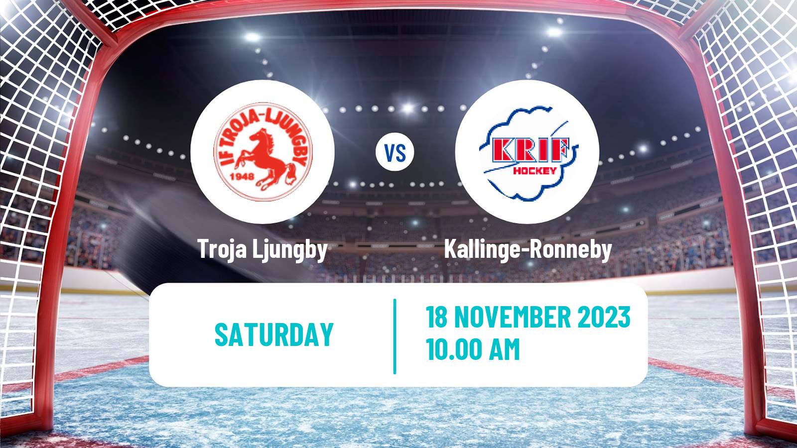 Hockey Swedish HockeyEttan Sodra Troja Ljungby - Kallinge-Ronneby