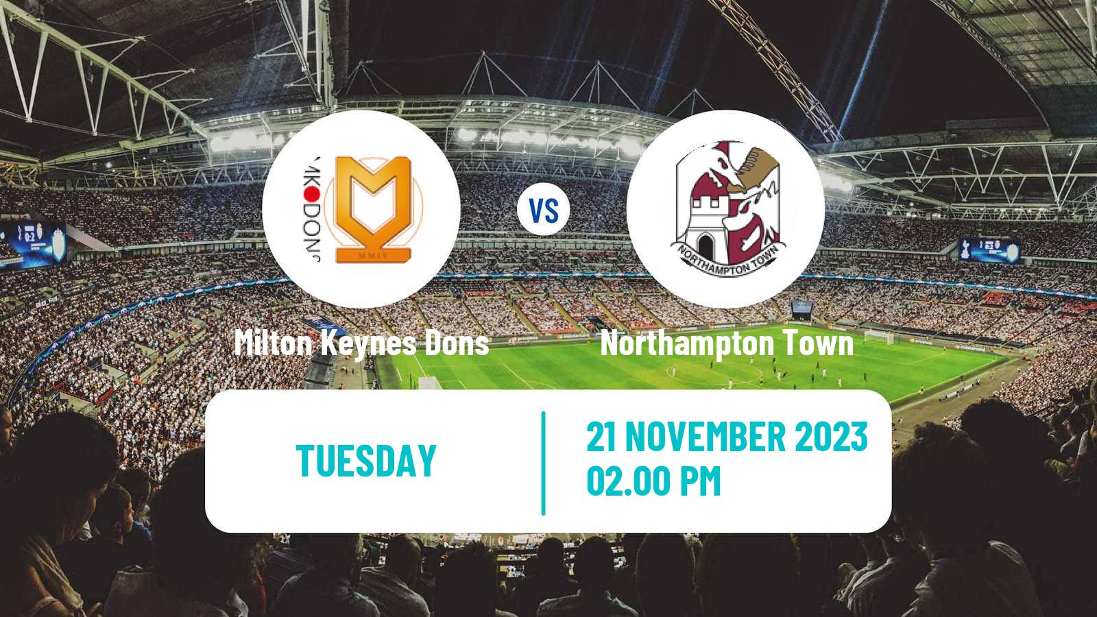 Soccer English EFL Trophy Milton Keynes Dons - Northampton Town