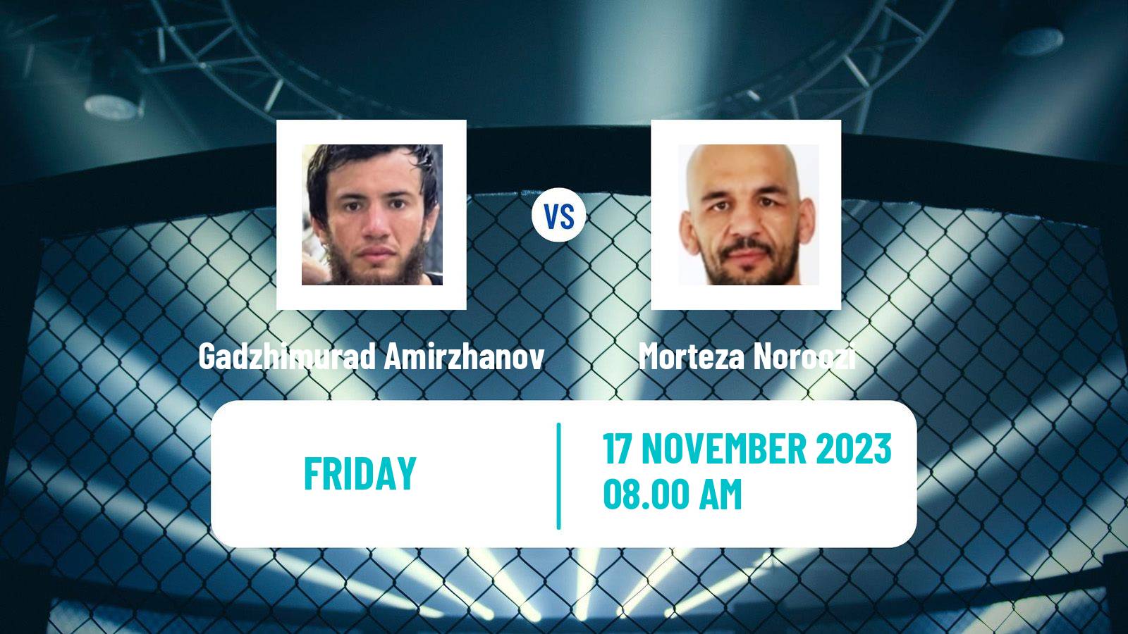 MMA Welterweight One Championship Men Gadzhimurad Amirzhanov - Morteza Noroozi