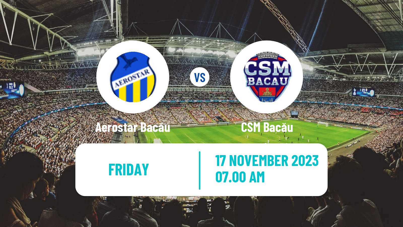 Soccer Romanian Liga 3 - Seria 1 Aerostar Bacău - CSM Bacău