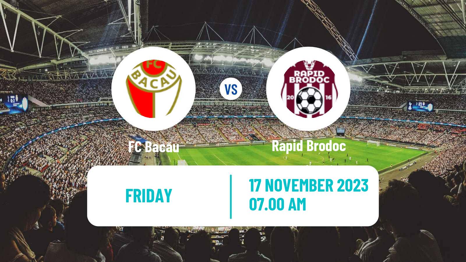 Soccer Romanian Liga 3 - Seria 1 FC Bacău - Rapid Brodoc