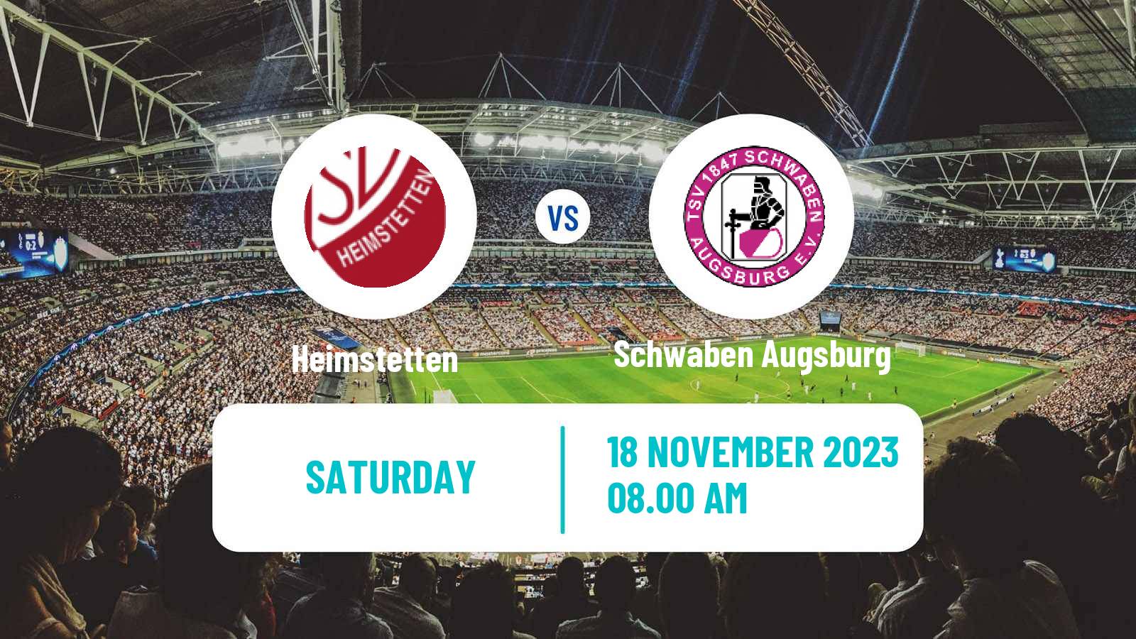 Soccer German Oberliga Bayern Süd Heimstetten - Schwaben Augsburg
