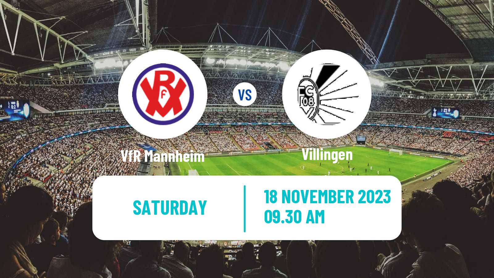 Soccer German Oberliga Baden-Württemberg VfR Mannheim - Villingen
