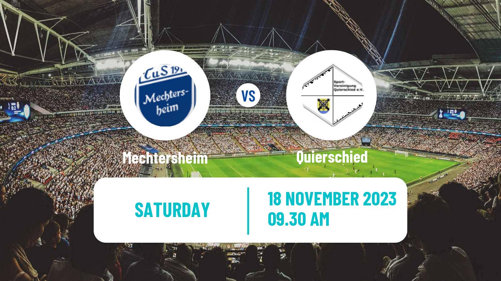 Soccer German Oberliga Rheinland-Pfalz/Saar Mechtersheim - Quierschied