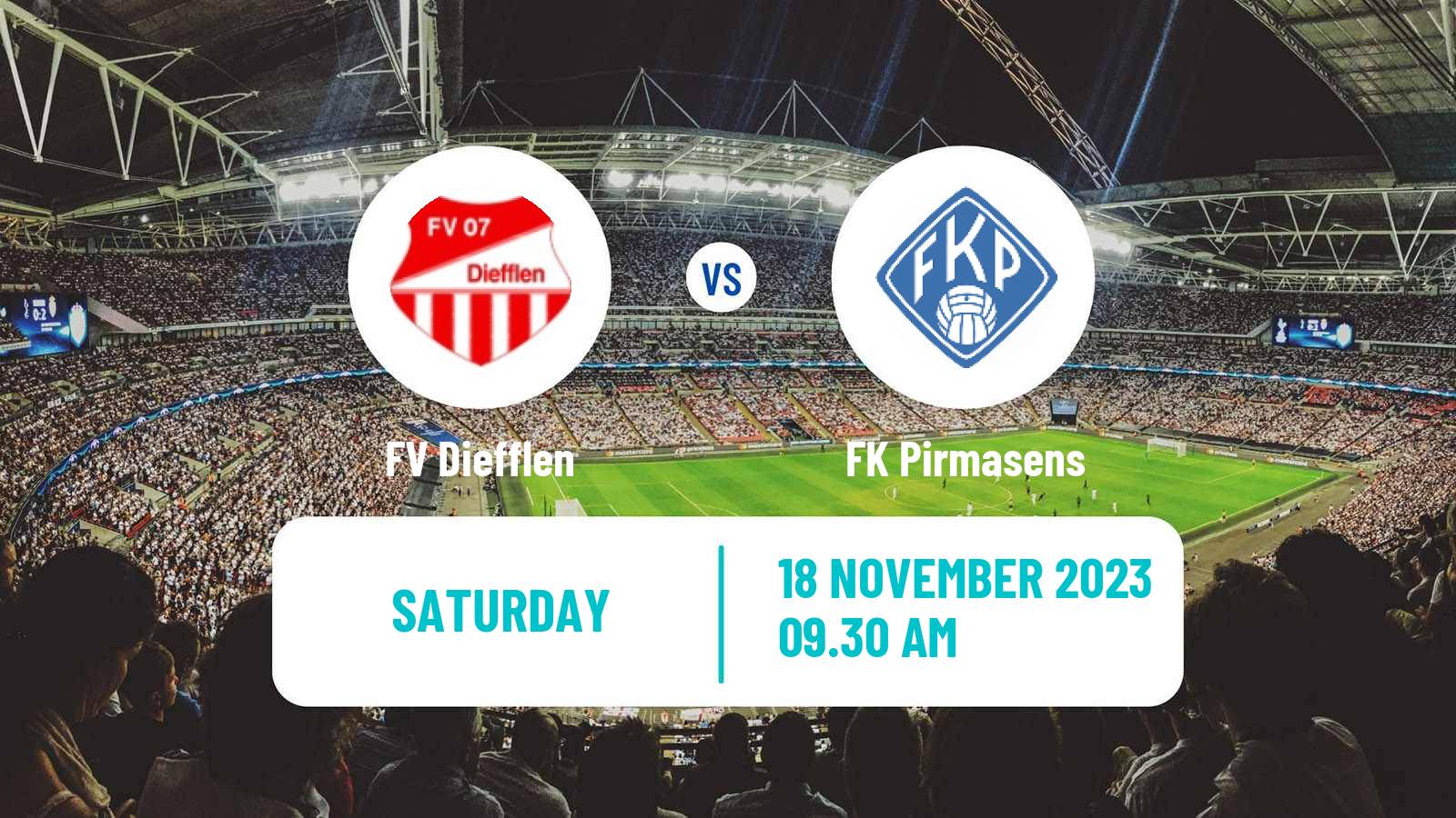 Soccer German Oberliga Rheinland-Pfalz/Saar Diefflen - Pirmasens