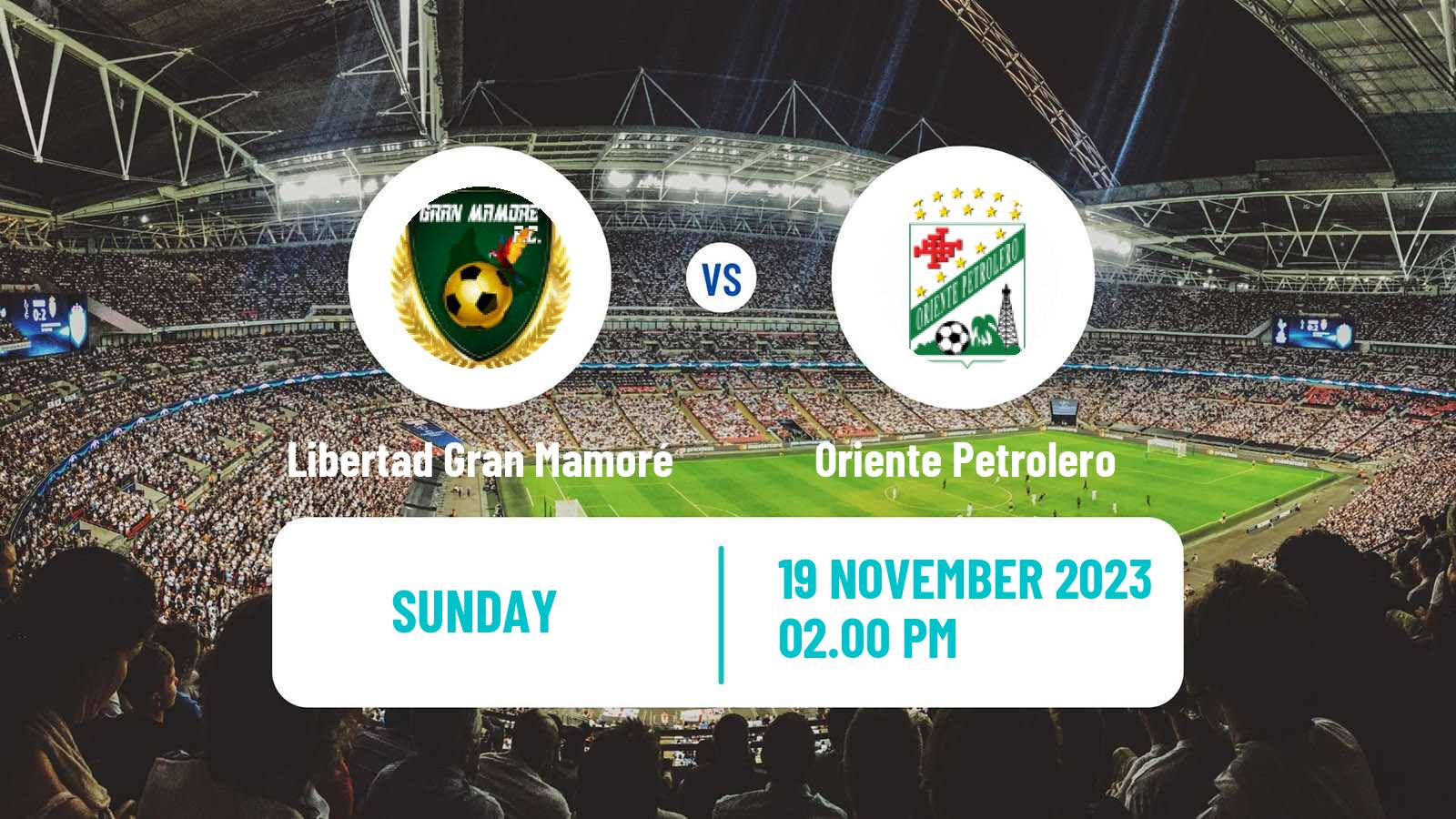 Soccer Bolivian Division Profesional Libertad Gran Mamoré - Oriente Petrolero