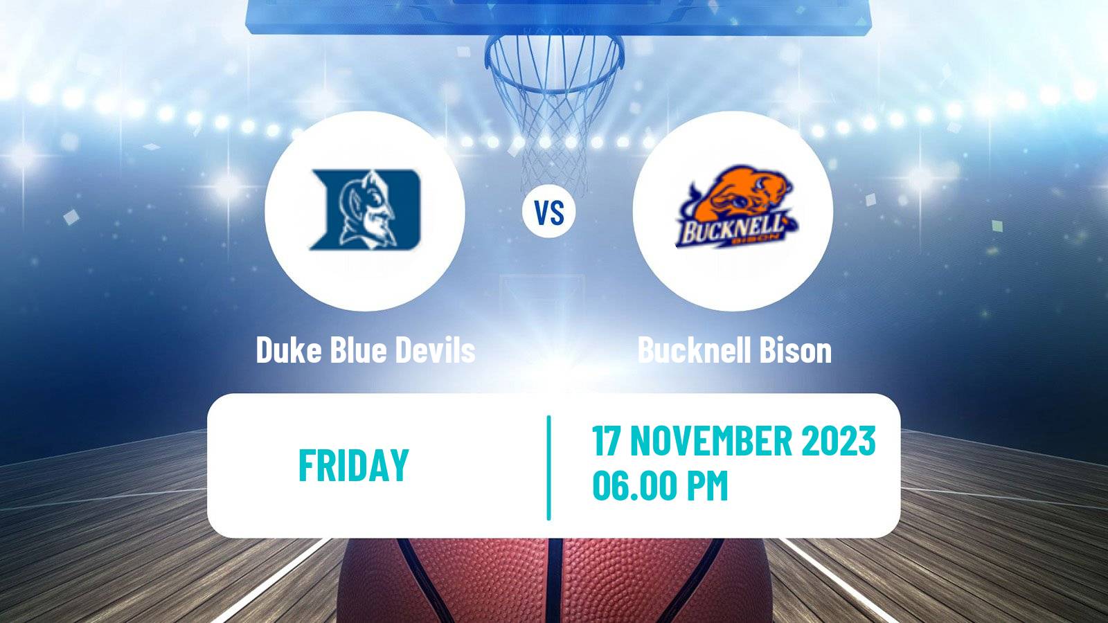 Basketball NCAA College Basketball Duke Blue Devils - Bucknell Bison
