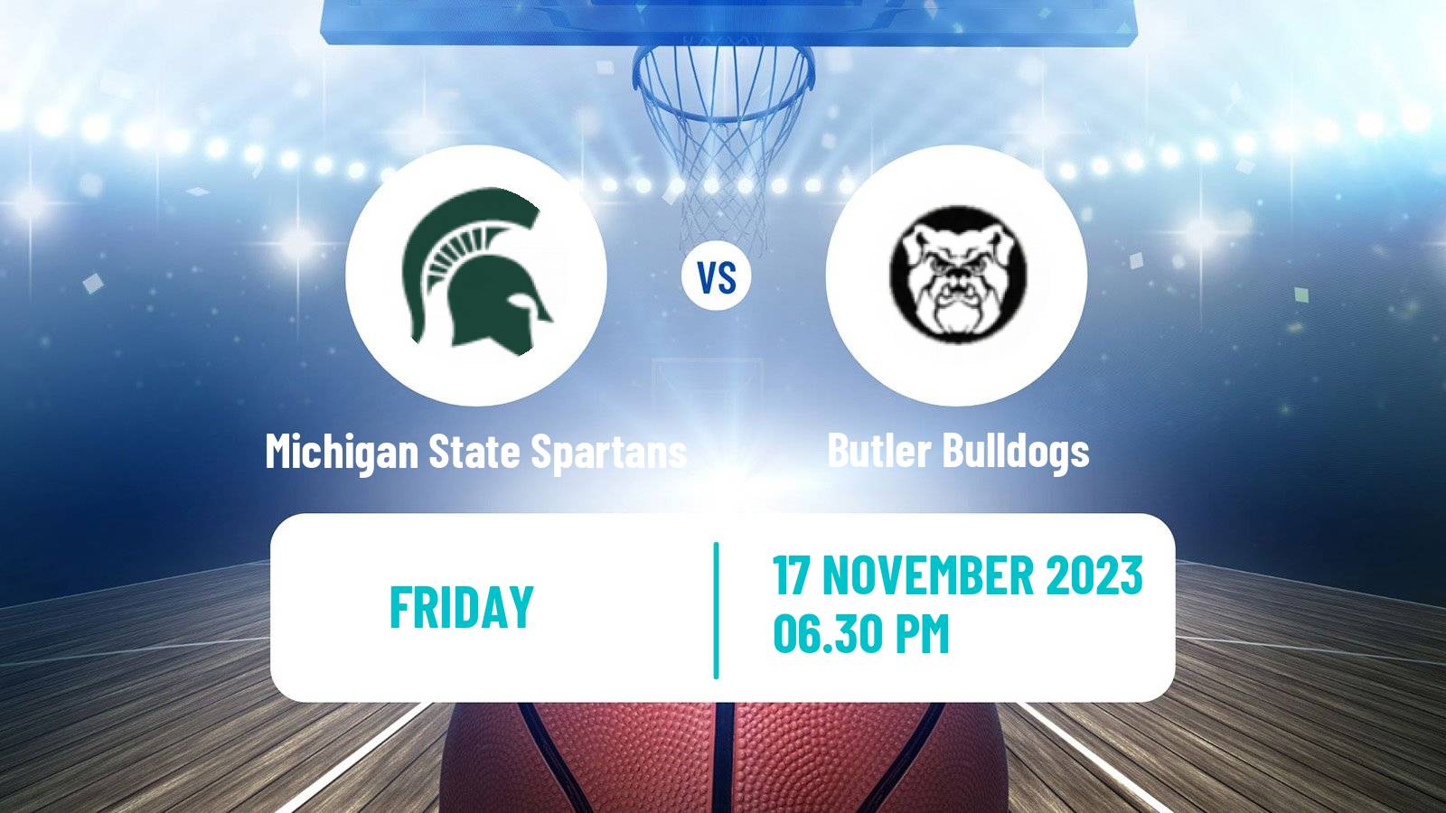 Basketball NCAA College Basketball Michigan State Spartans - Butler Bulldogs