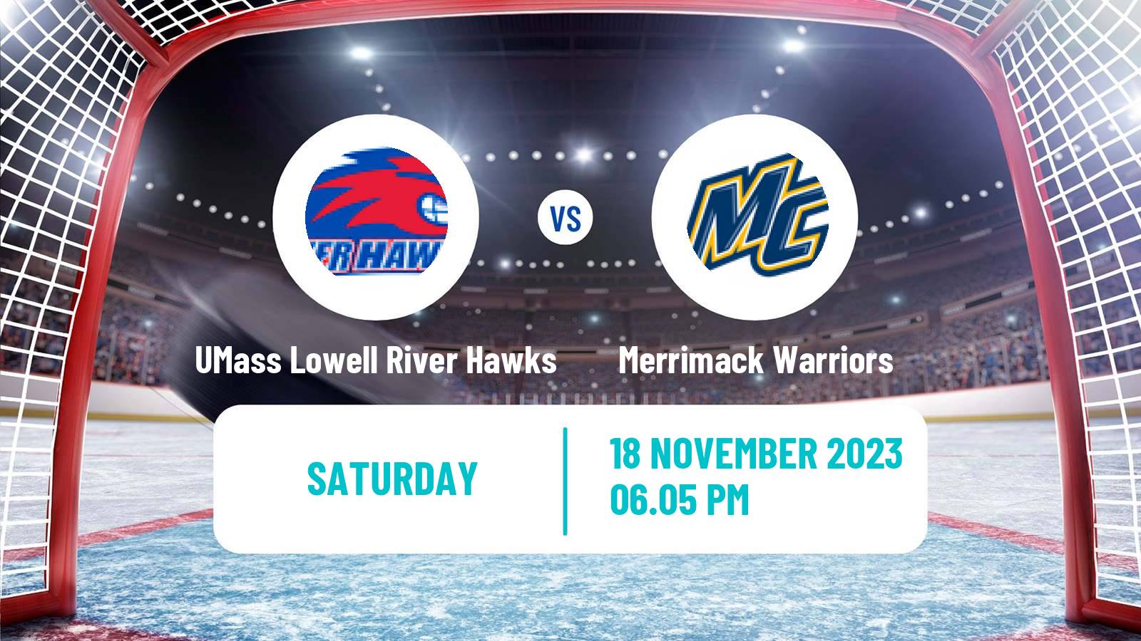 Hockey NCAA Hockey UMass Lowell River Hawks - Merrimack Warriors