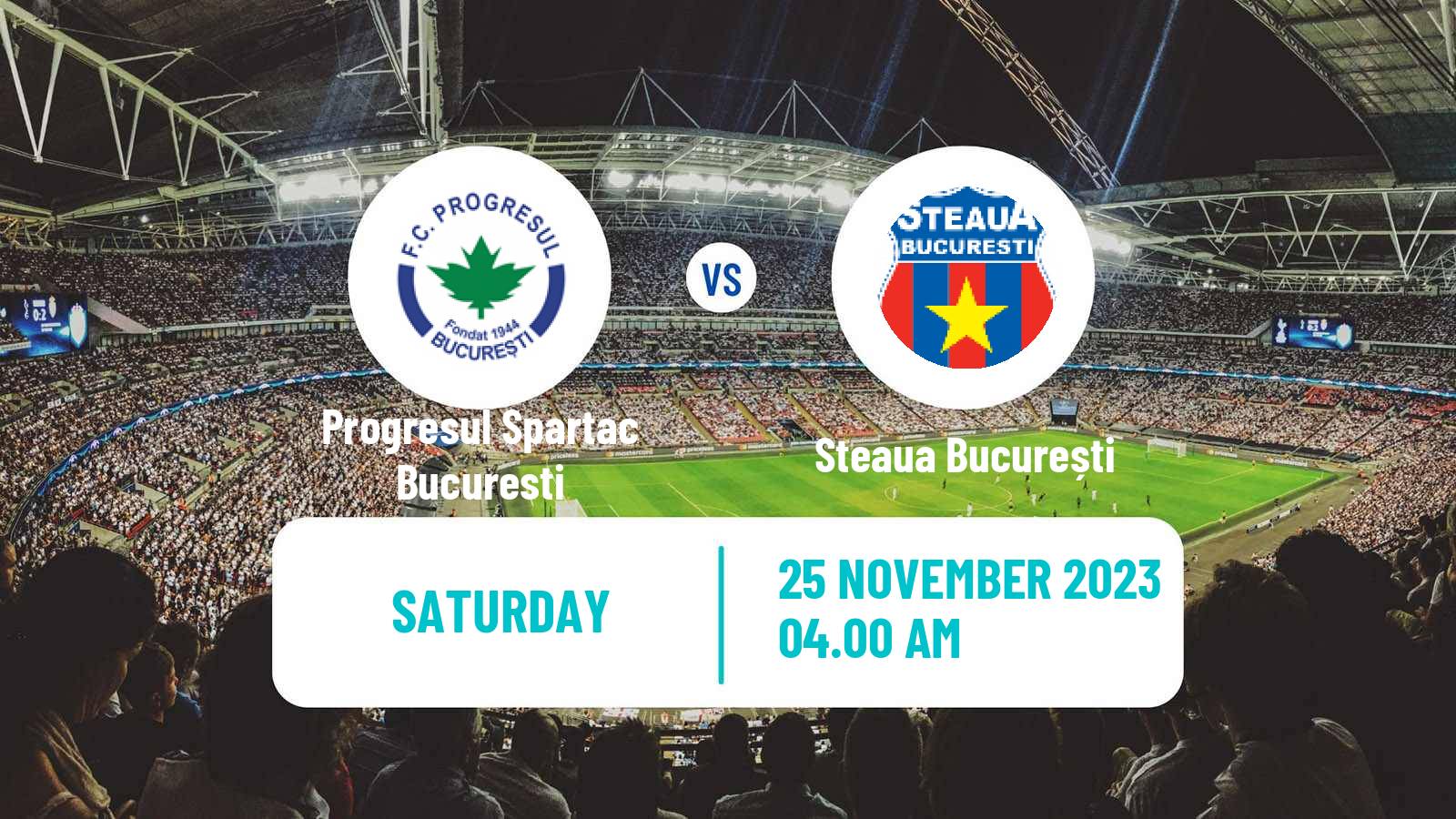 Soccer Romanian Division 2 Progresul Spartac Bucuresti - Steaua București
