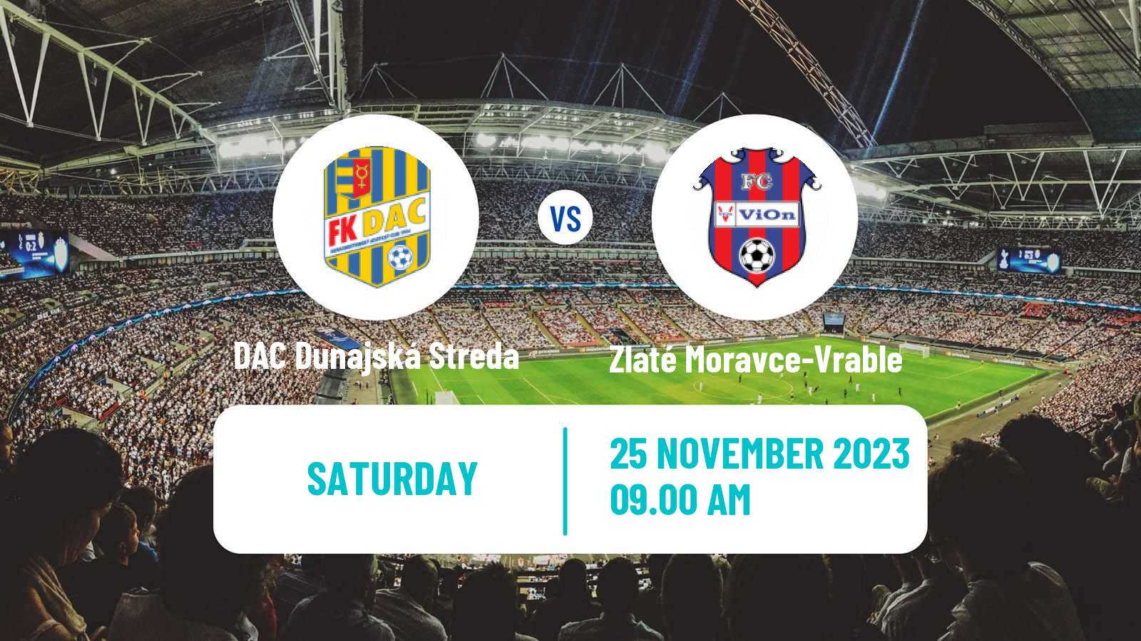 Soccer Slovak Superliga DAC Dunajská Streda - Zlaté Moravce-Vrable