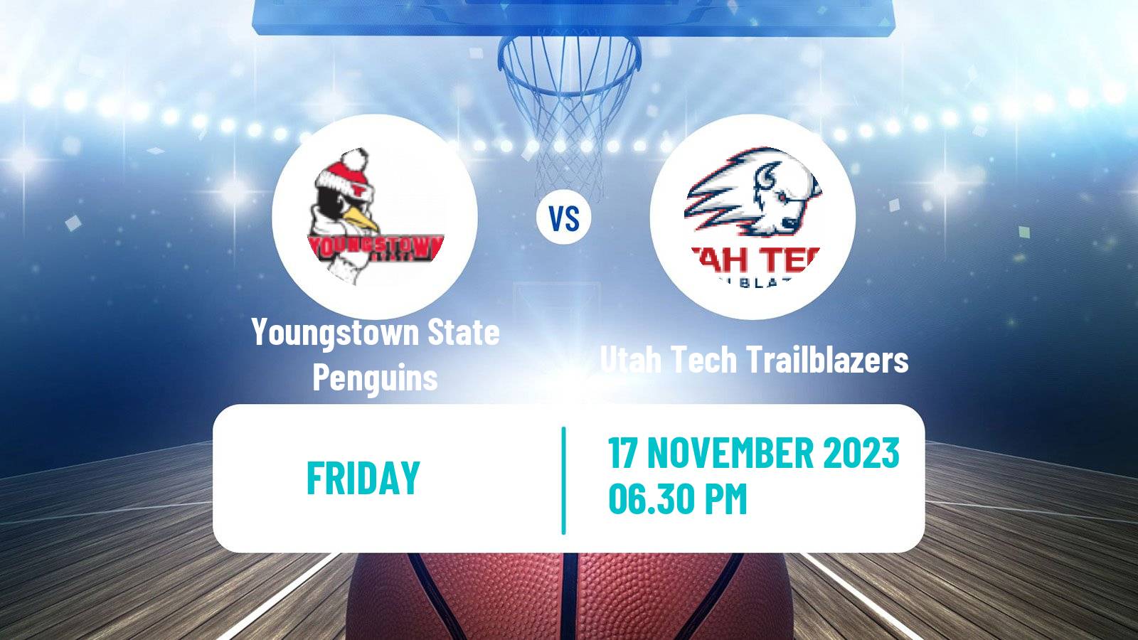 Basketball NCAA College Basketball Youngstown State Penguins - Utah Tech Trailblazers