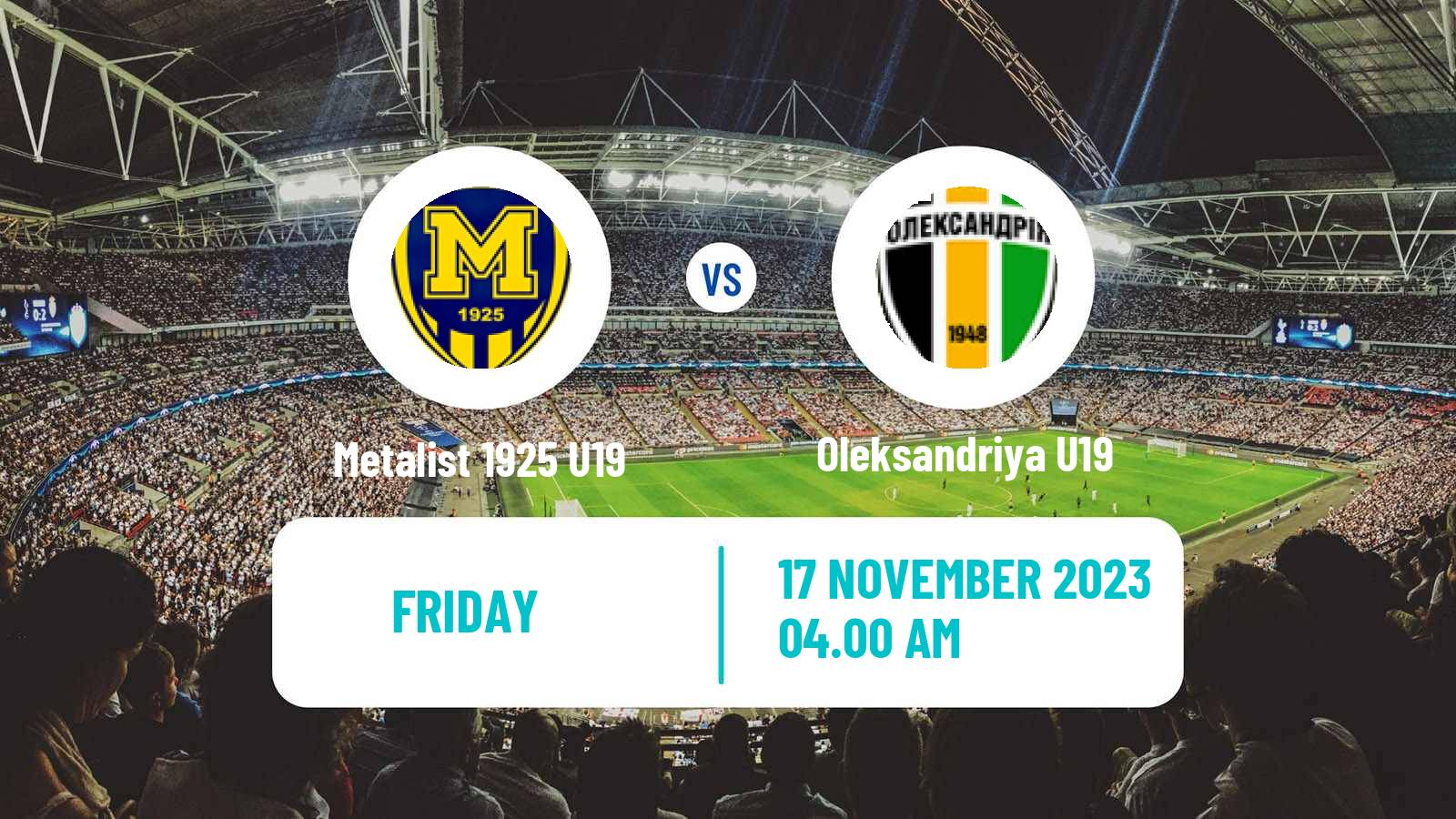 Soccer Ukranian Youth League Metalist 1925 U19 - Oleksandriya U19