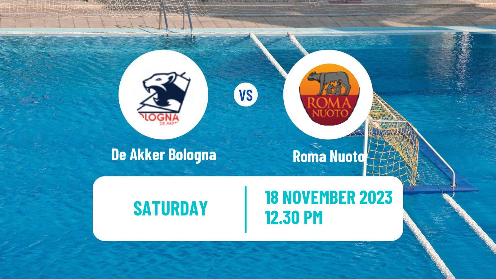 Water polo Italian A1 Water Polo De Akker Bologna - Roma Nuoto
