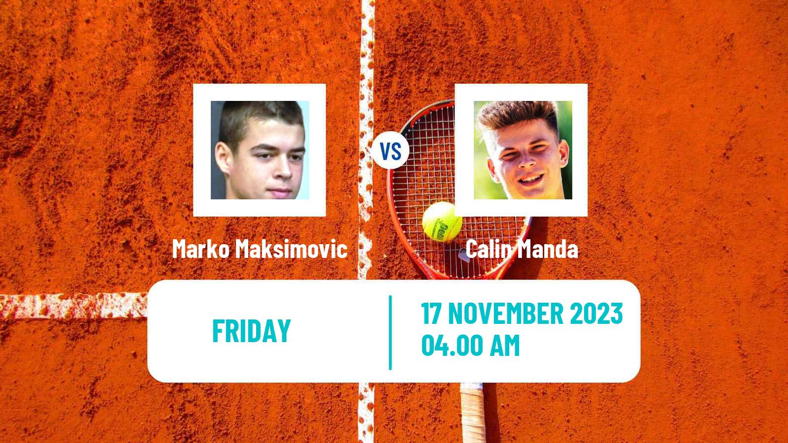 Tennis ITF M25 Antalya 2 Men Marko Maksimovic - Calin Manda