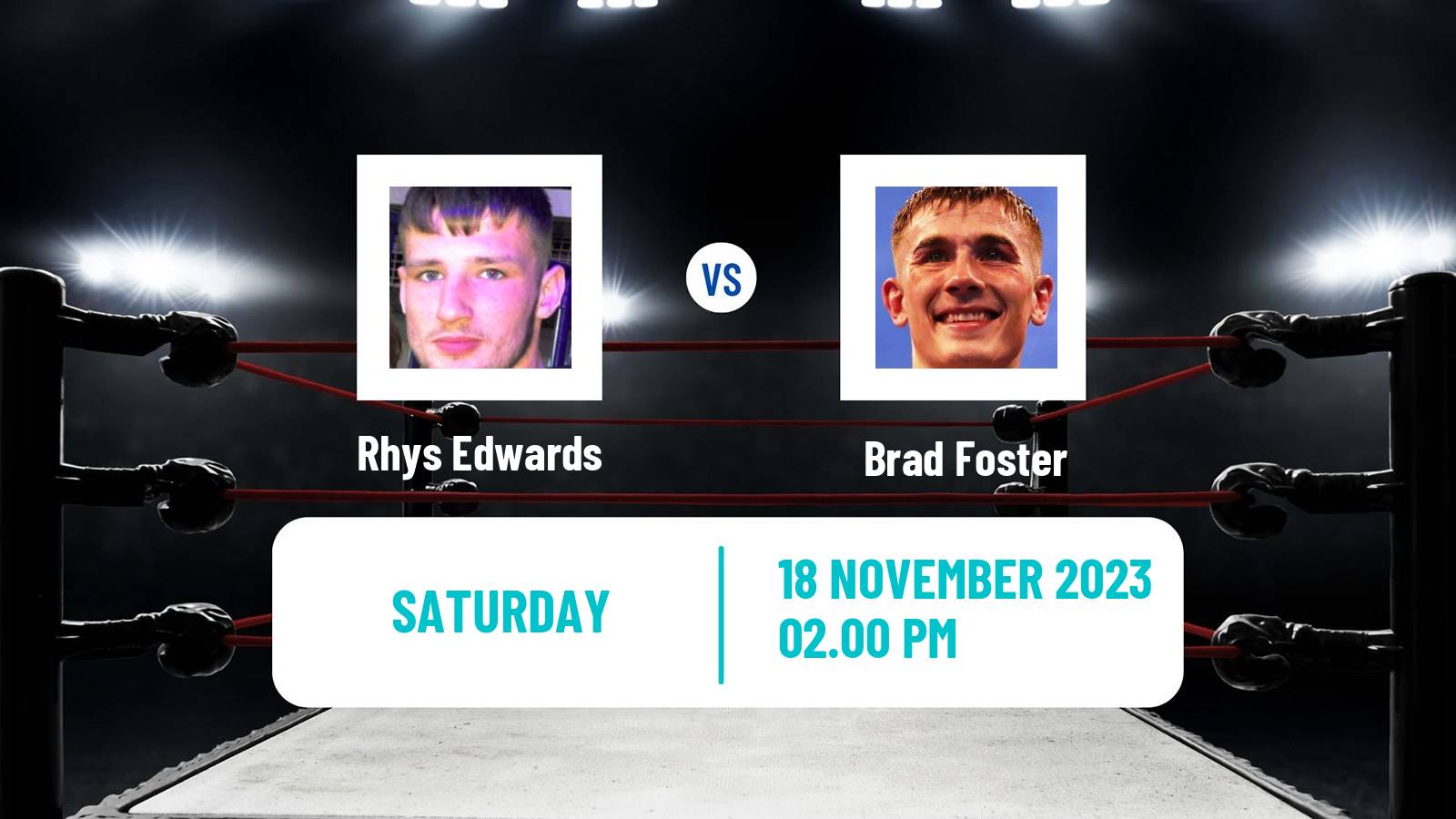 Boxing Featherweight Others Matches Men Rhys Edwards - Brad Foster
