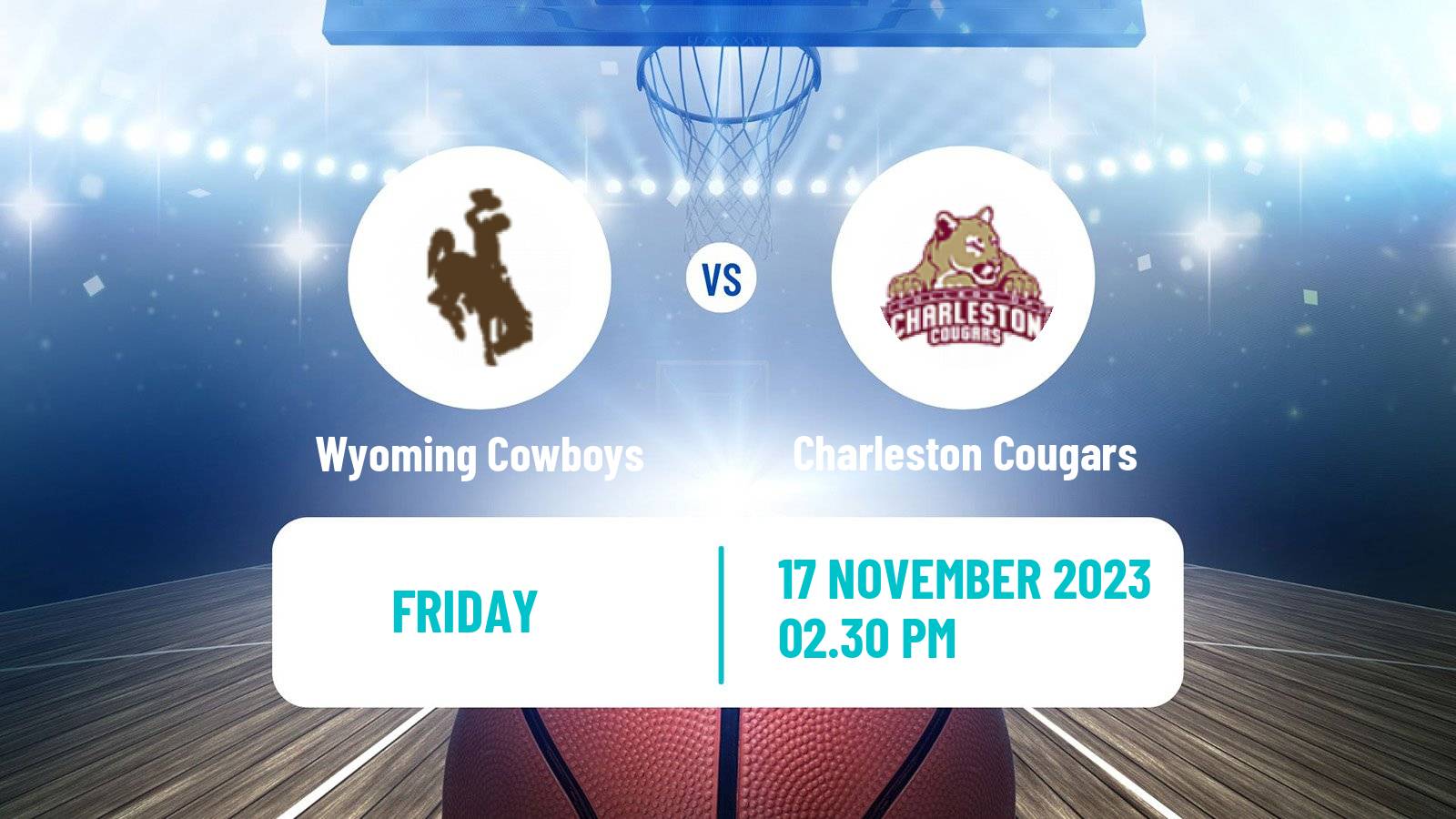 Basketball NCAA College Basketball Wyoming Cowboys - Charleston Cougars