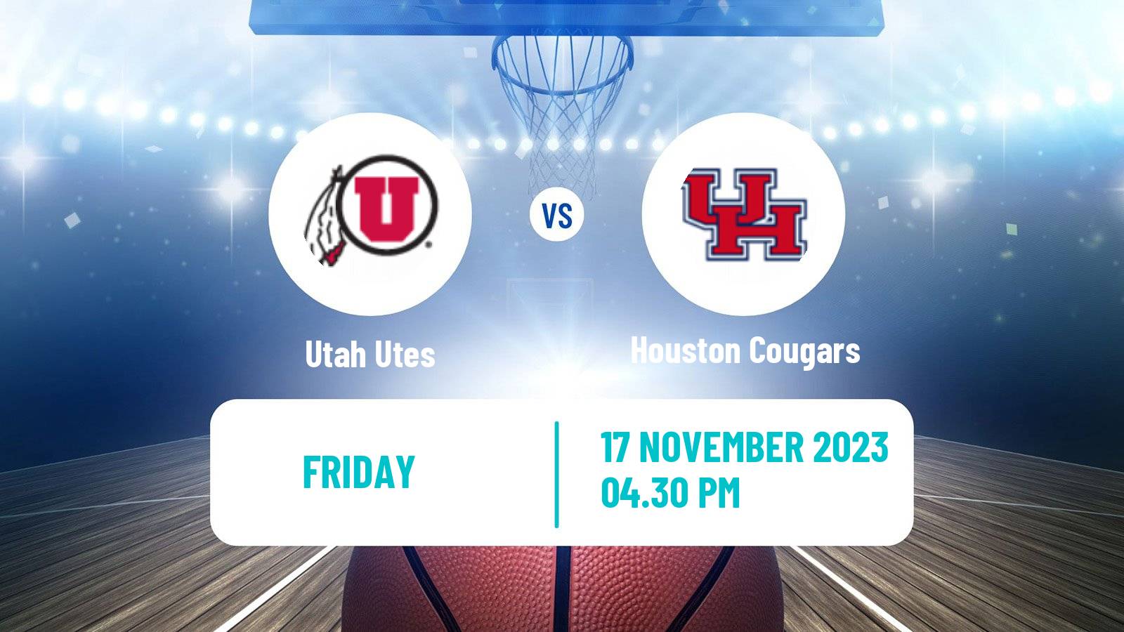 Basketball NCAA College Basketball Utah Utes - Houston Cougars