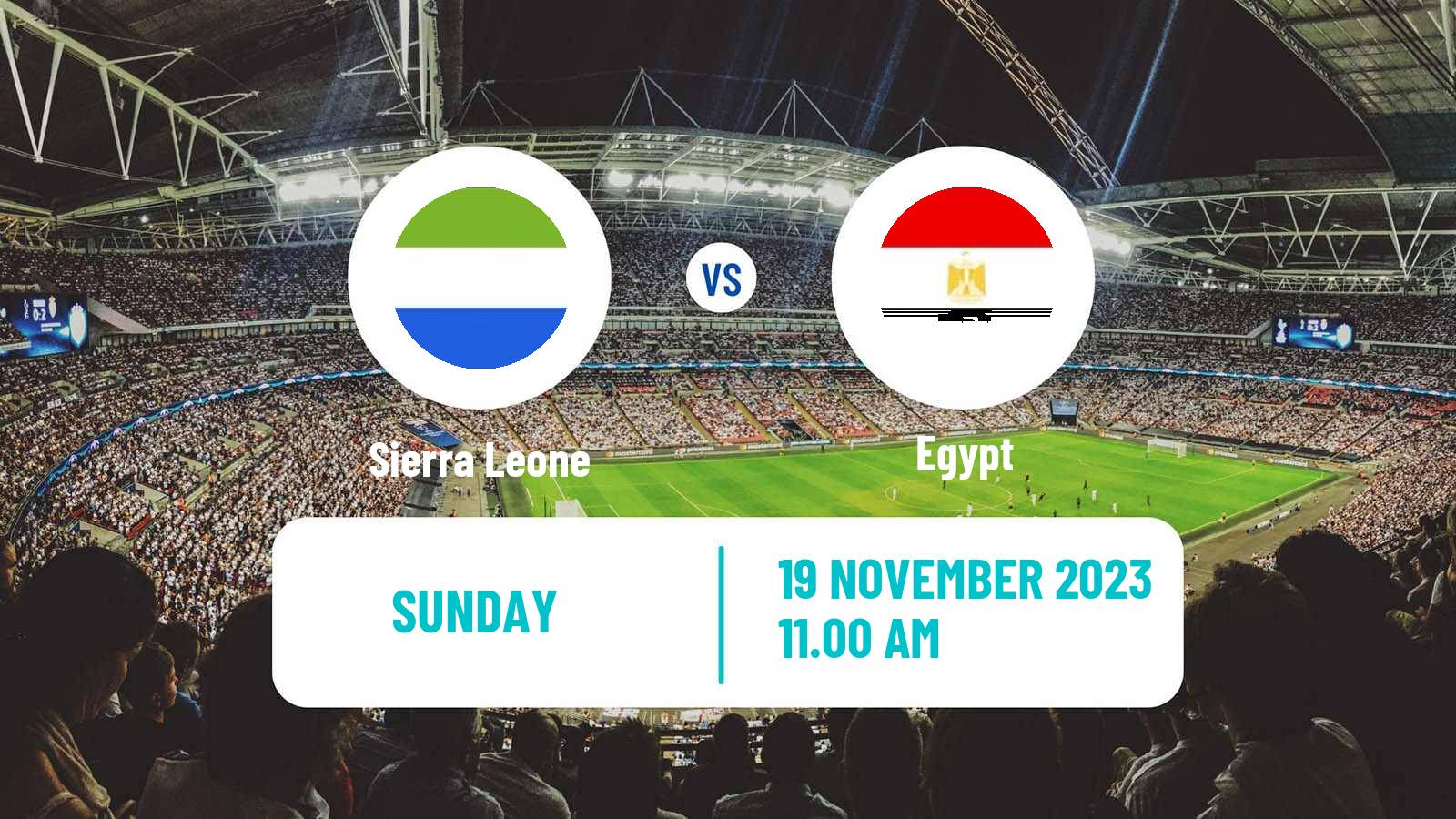 Soccer FIFA World Cup Sierra Leone - Egypt