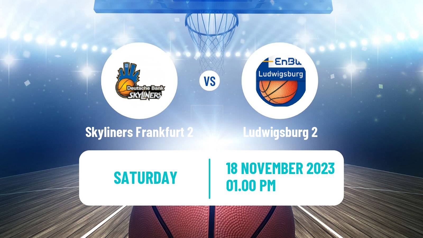 Basketball German Pro B Basketball Skyliners Frankfurt 2 - Ludwigsburg 2