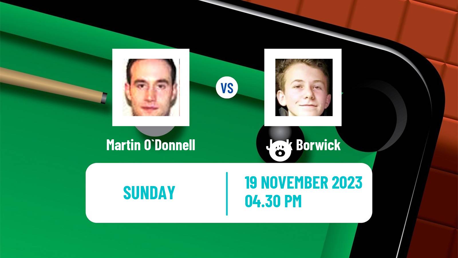 Snooker Uk Championship Martin O`Donnell - Jack Borwick