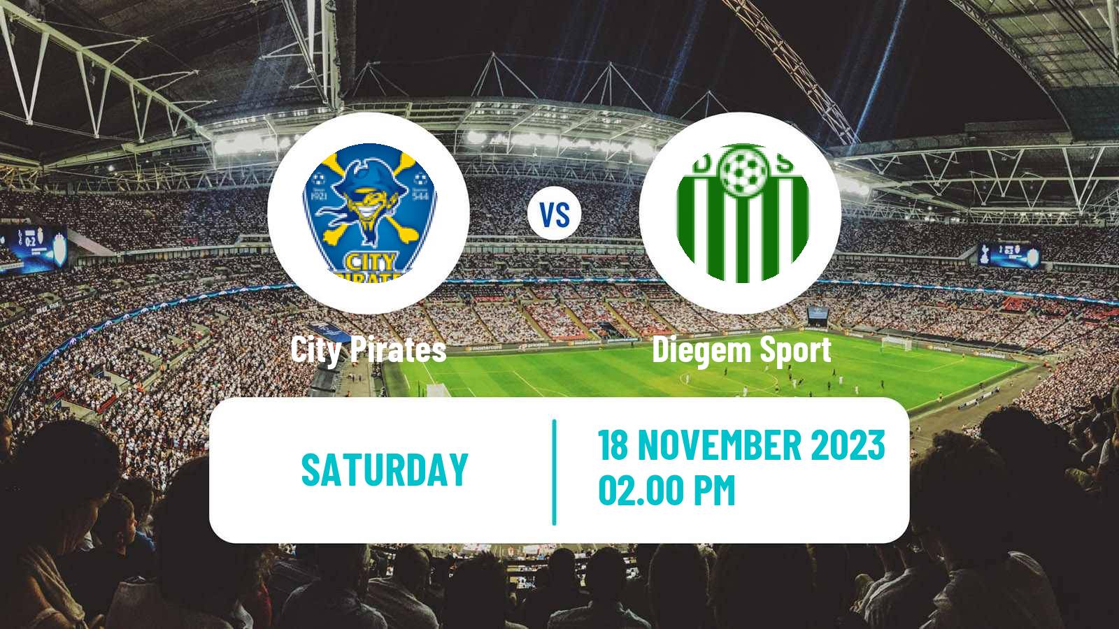 Soccer Belgian Second Amateur Division Group B City Pirates - Diegem Sport