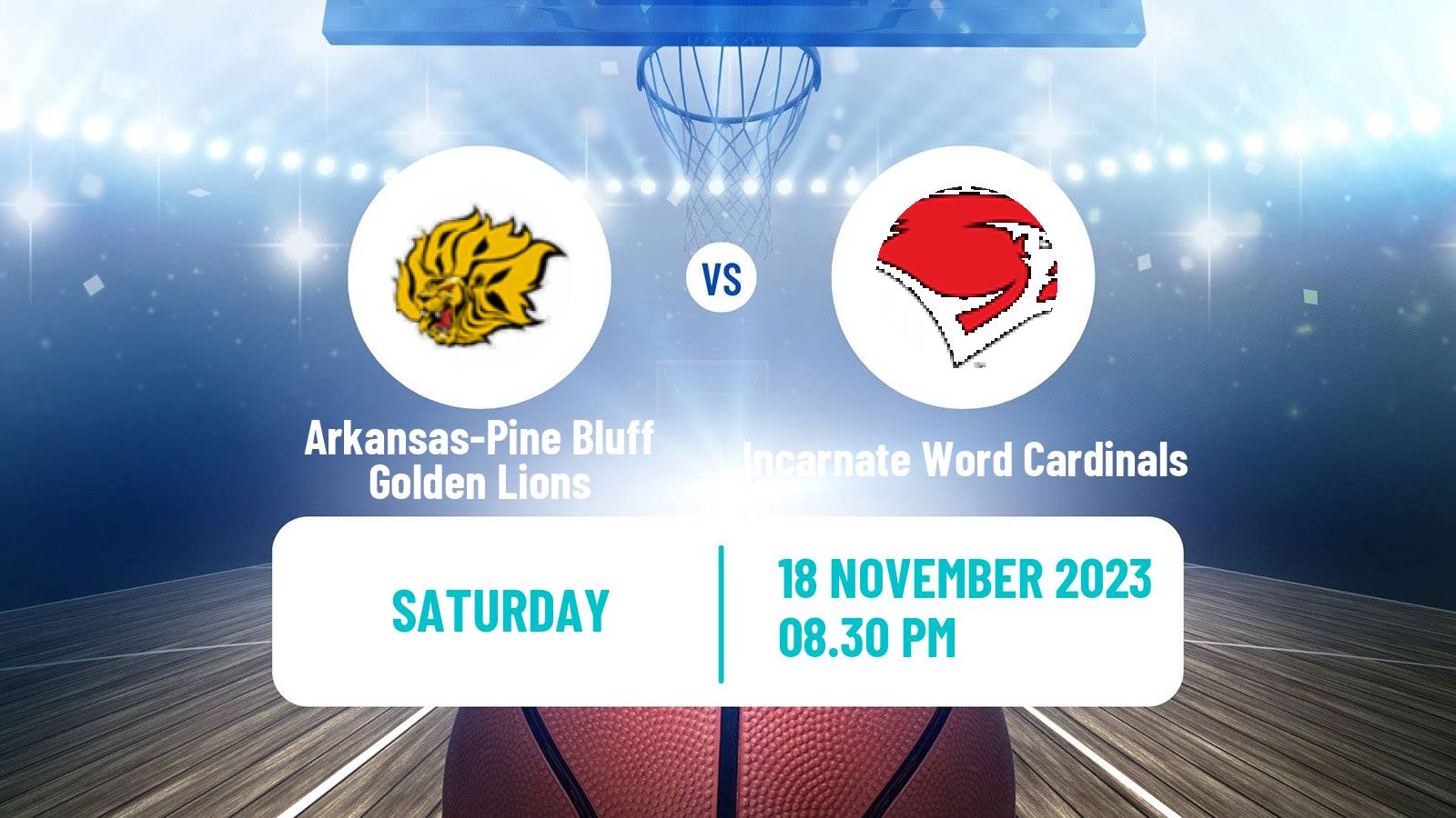 Basketball NCAA College Basketball Arkansas-Pine Bluff Golden Lions - Incarnate Word Cardinals
