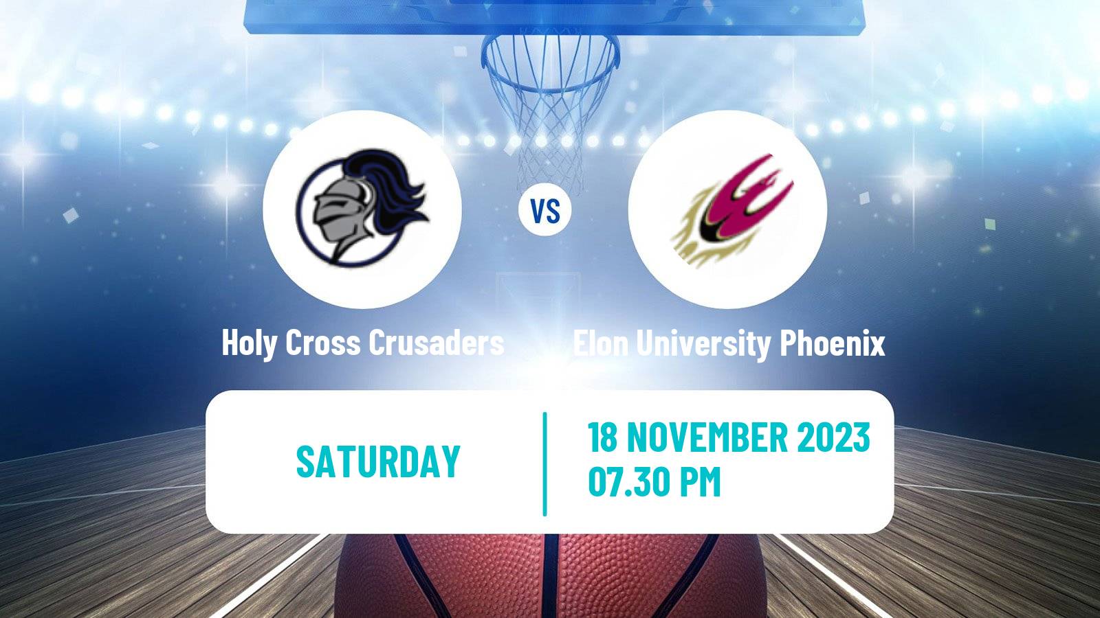 Basketball NCAA College Basketball Holy Cross Crusaders - Elon University Phoenix