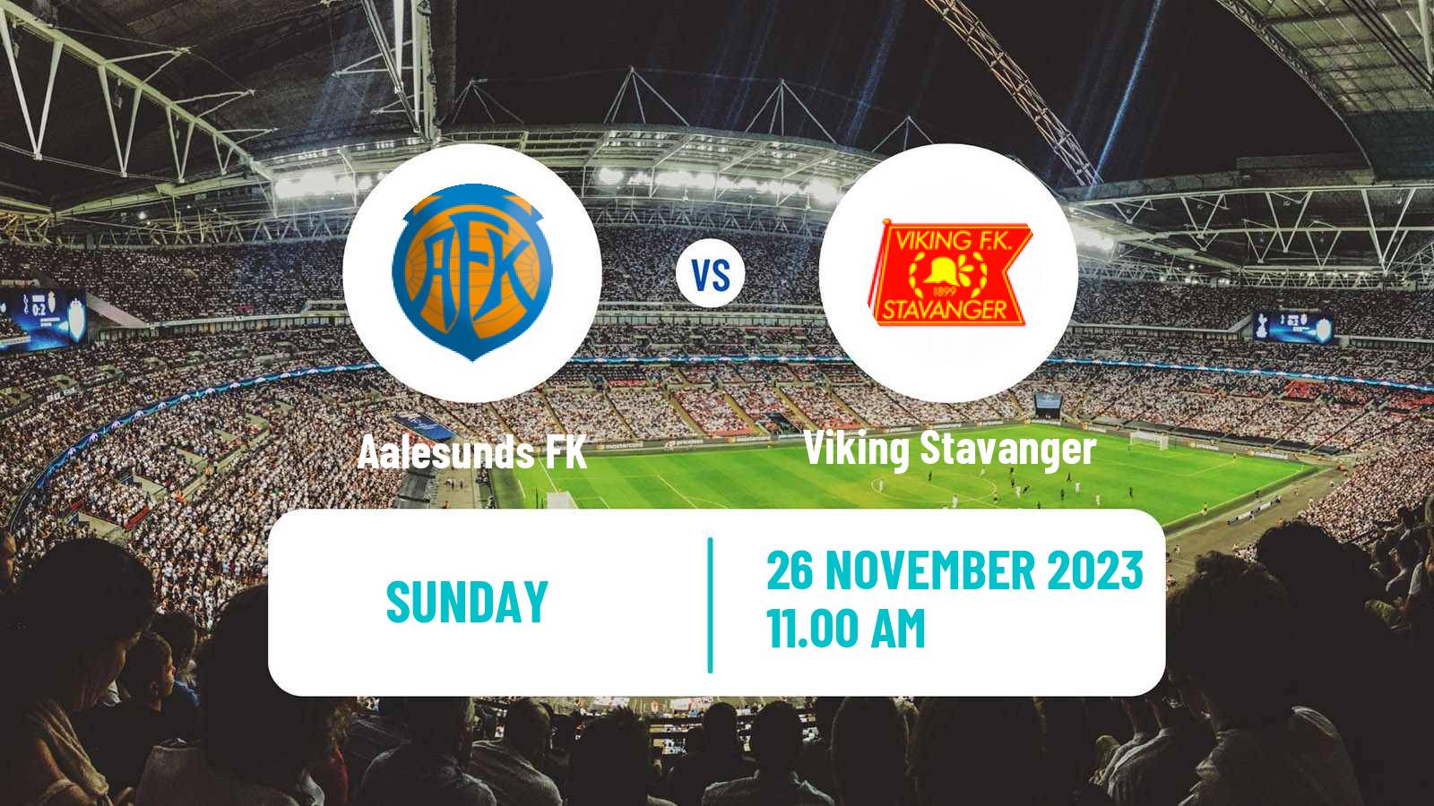 Soccer Norwegian Eliteserien Aalesunds - Viking Stavanger