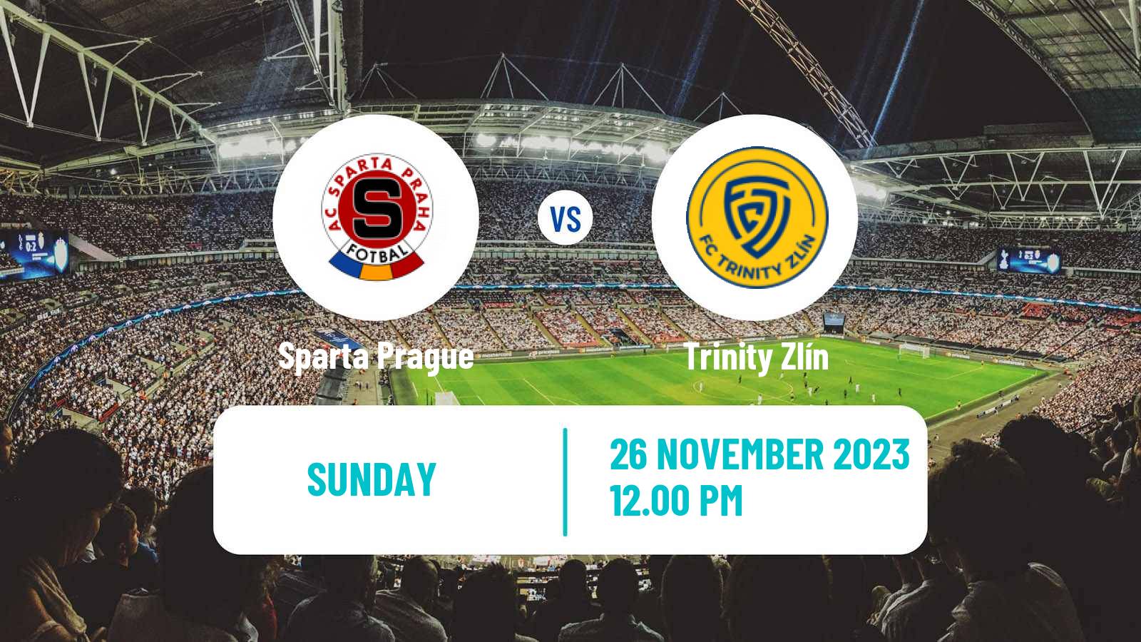 Soccer Czech 1 Liga Sparta Prague - Trinity Zlín