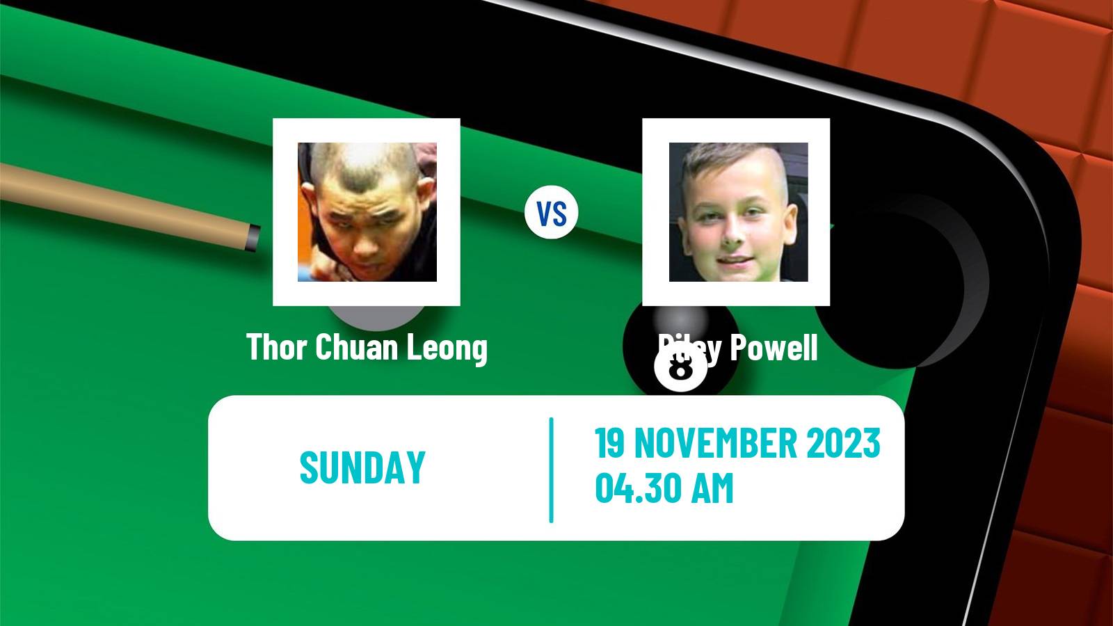 Snooker Uk Championship Thor Chuan Leong - Riley Powell