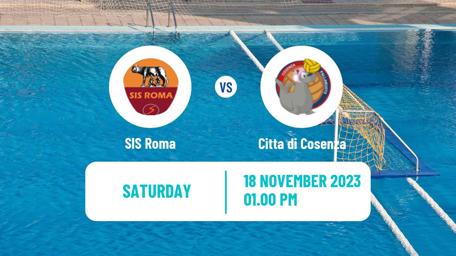 Water polo Italian A1 Water Polo Women SIS Roma - Citta di Cosenza